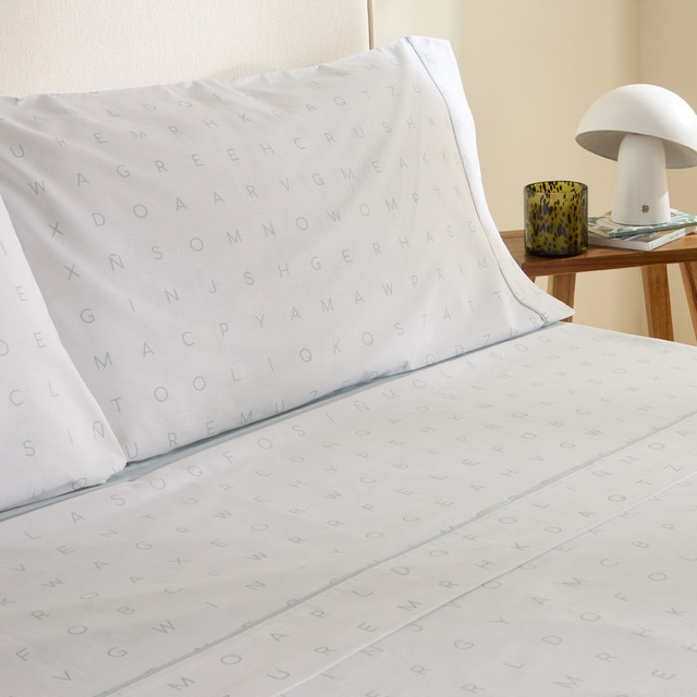 Imagen 0 de Juego de sábanas con bajera algodón Cross Basics El Corte Inglés