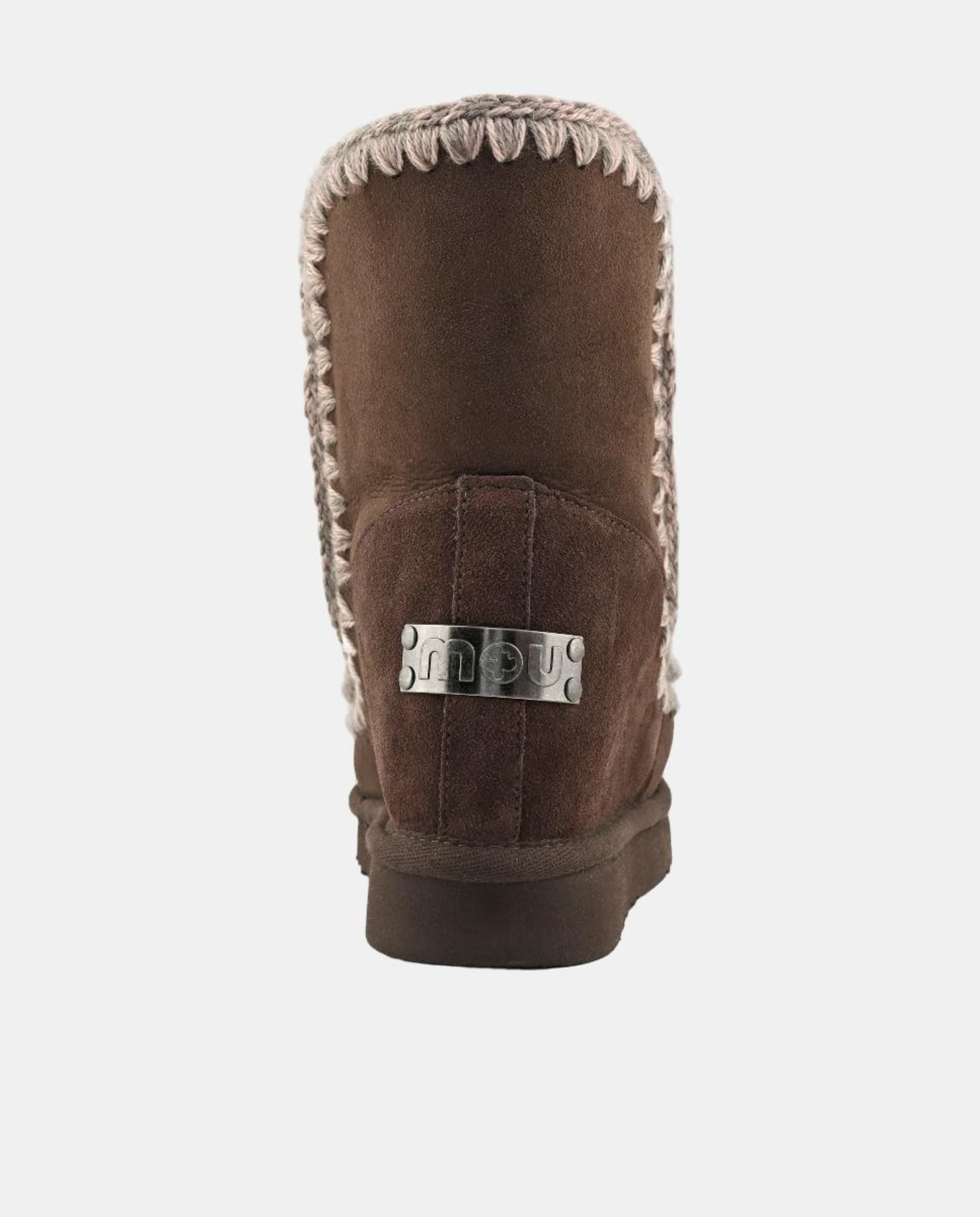 Botins de Estilo Esquimó com Cunha com Strass Castanho-escuro-4