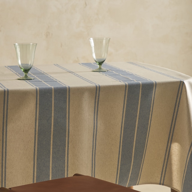 Imagem 0 de Toalha de Mesa Antinódoas Resinada Risca