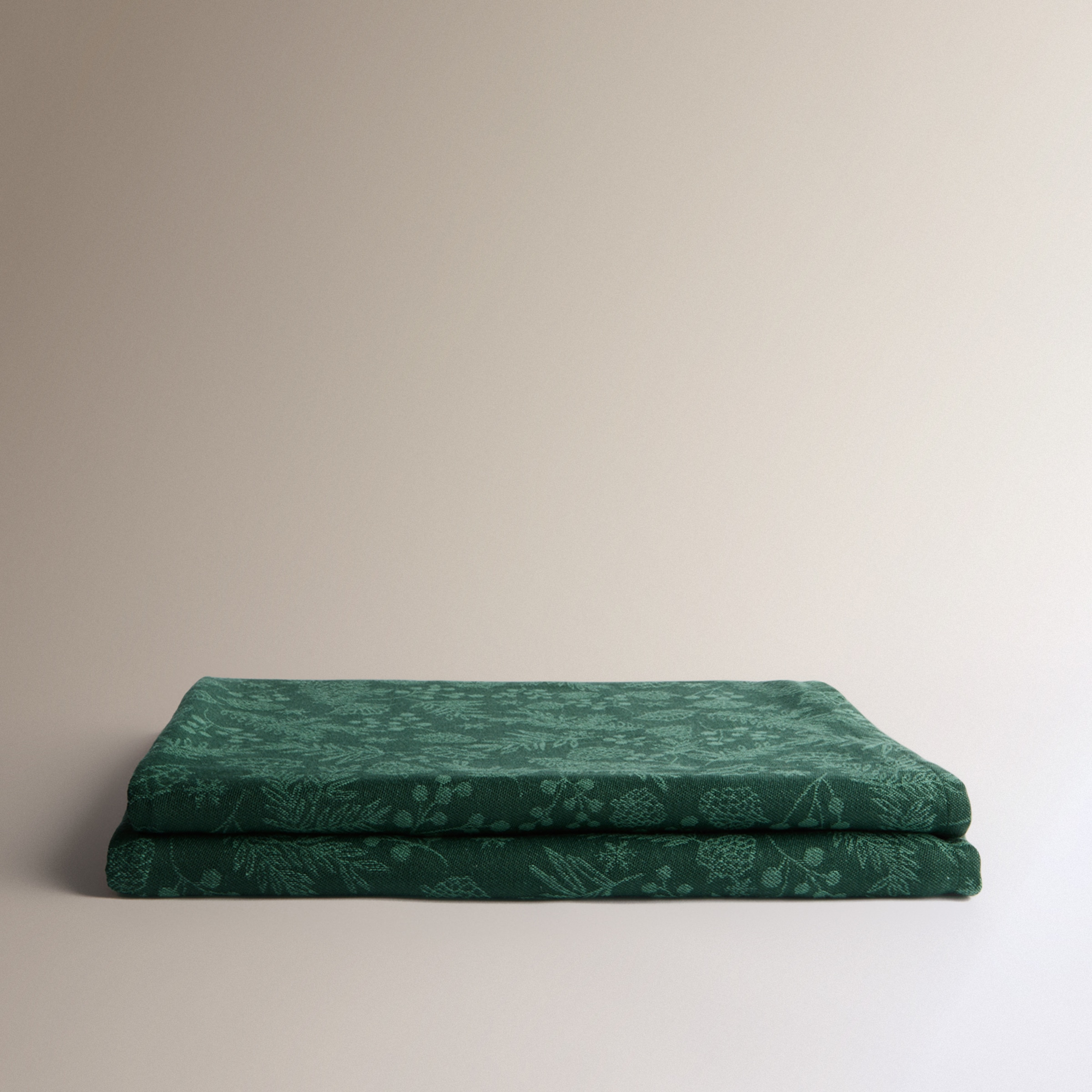 Mantel mezcla algodón Holy Jacquard Verde-2