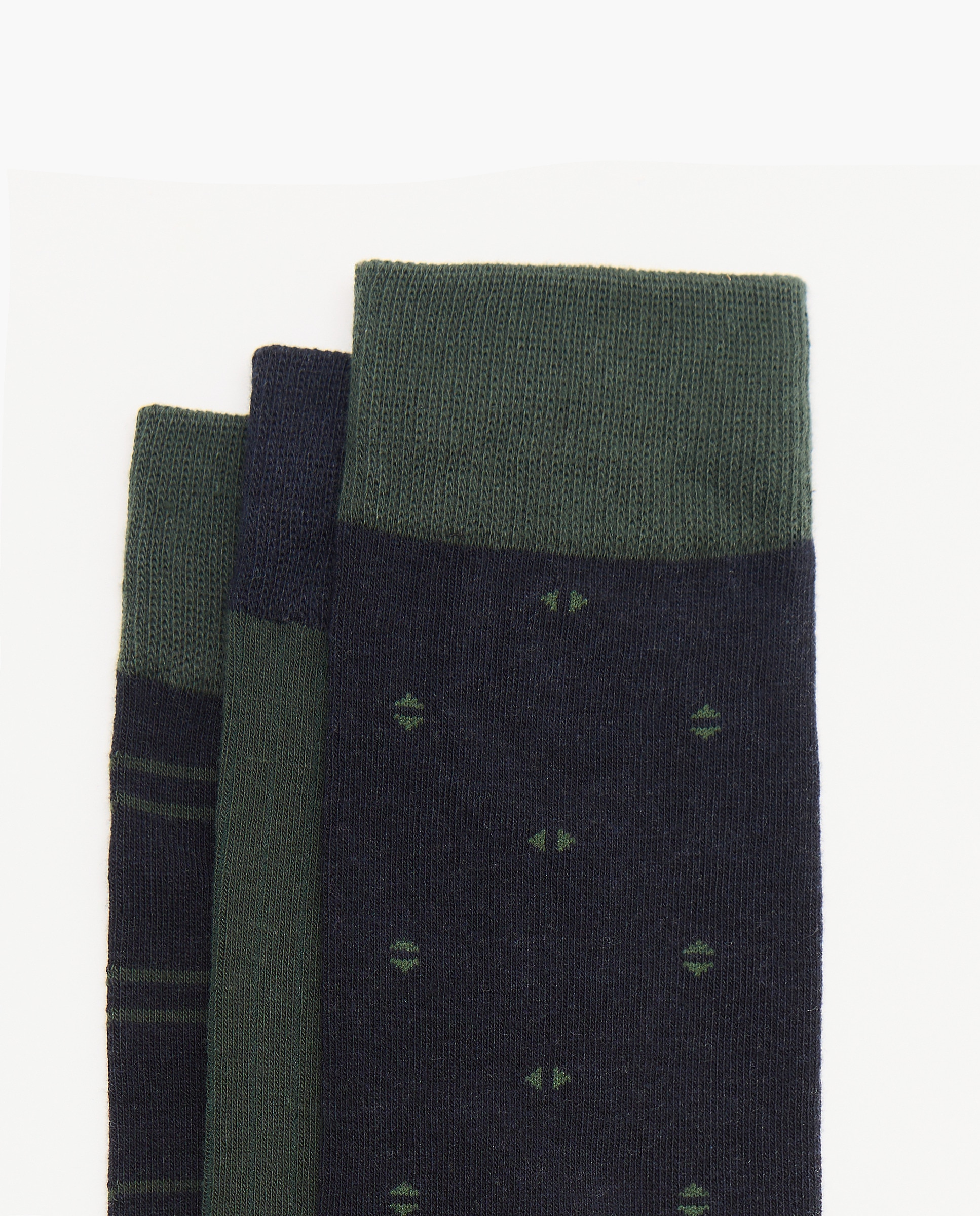 Pack tres calcetines hombre Verde-2