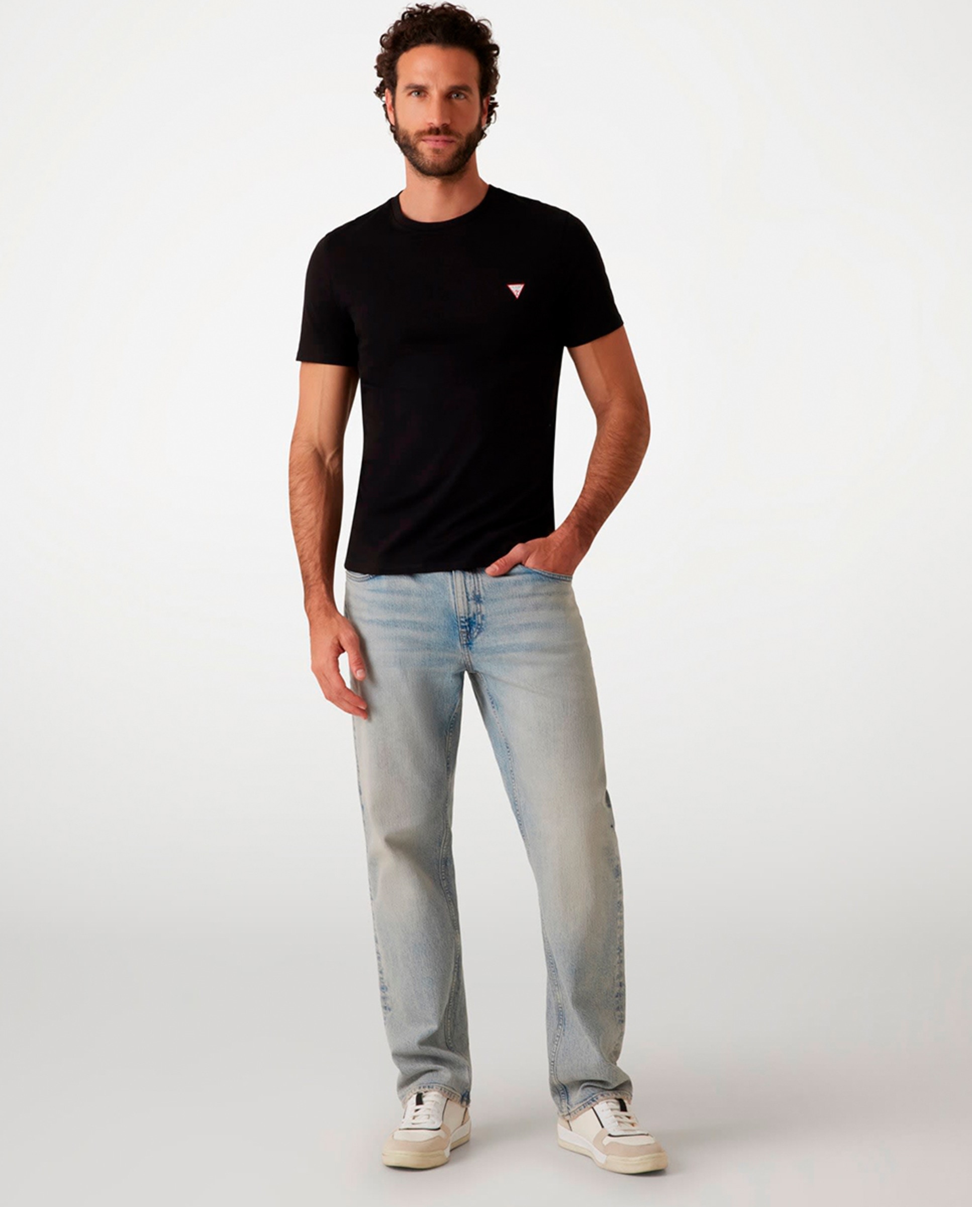 Camiseta de manga corta de hombre - Guess - Negro Negro-5