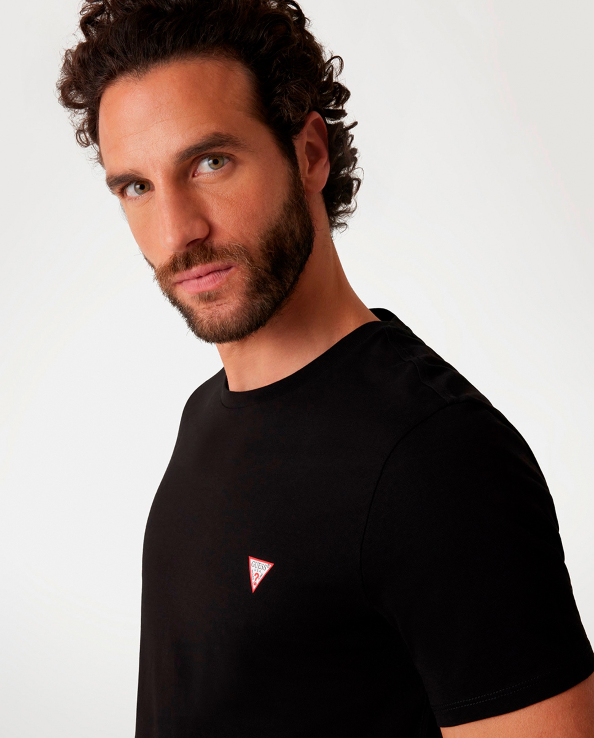 Camiseta de manga corta de hombre - Guess - Negro Negro-3
