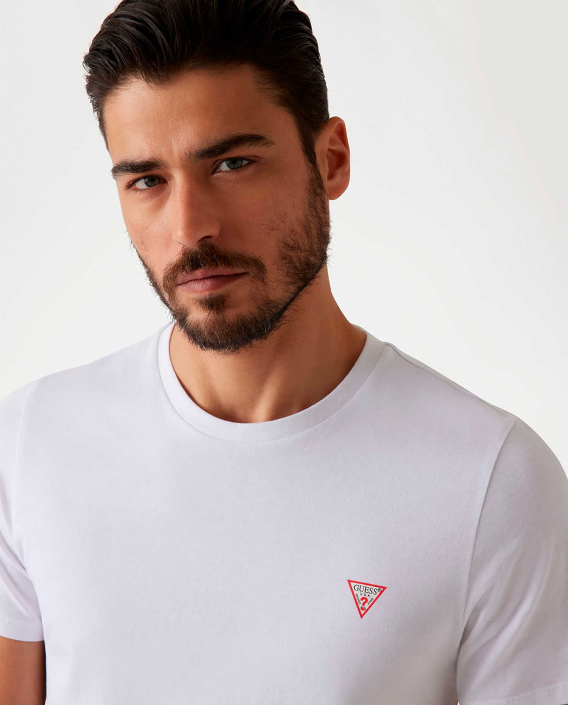 Camiseta de manga corta de hombre - Guess - Blanco Blanco-3