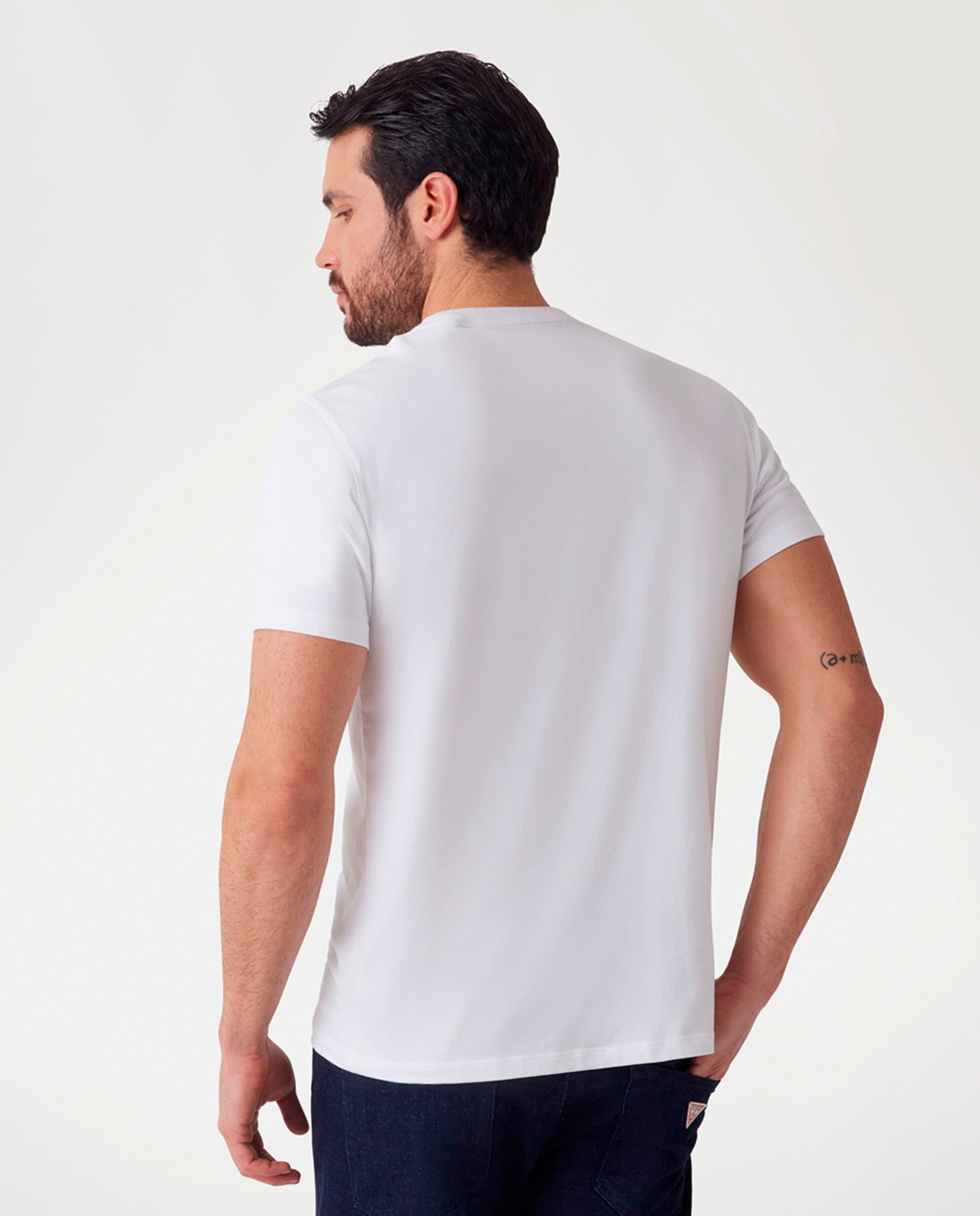 Camiseta de manga corta de hombre - Guess - Blanco Blanco-2