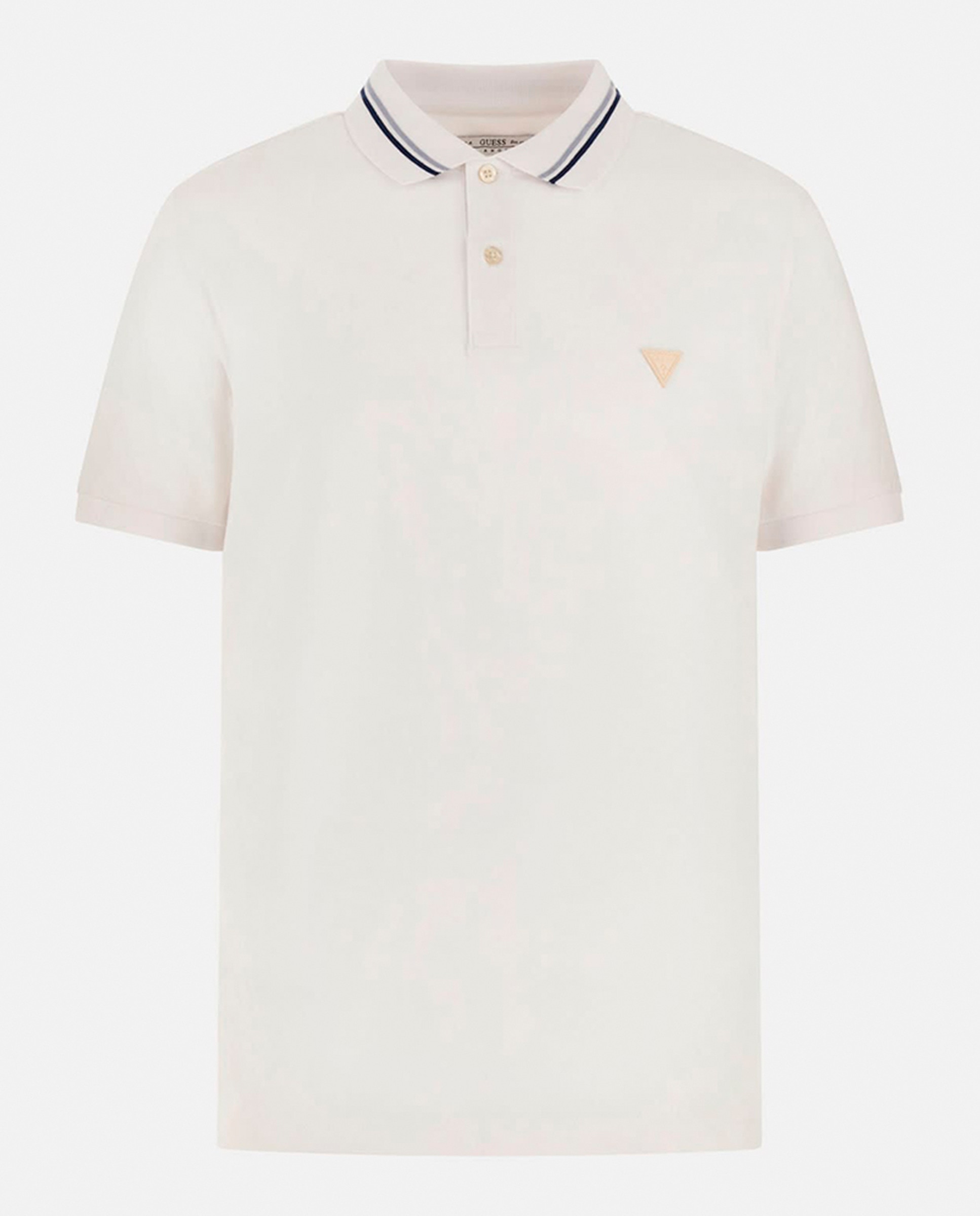 Polo com Manga Curta Branco-4