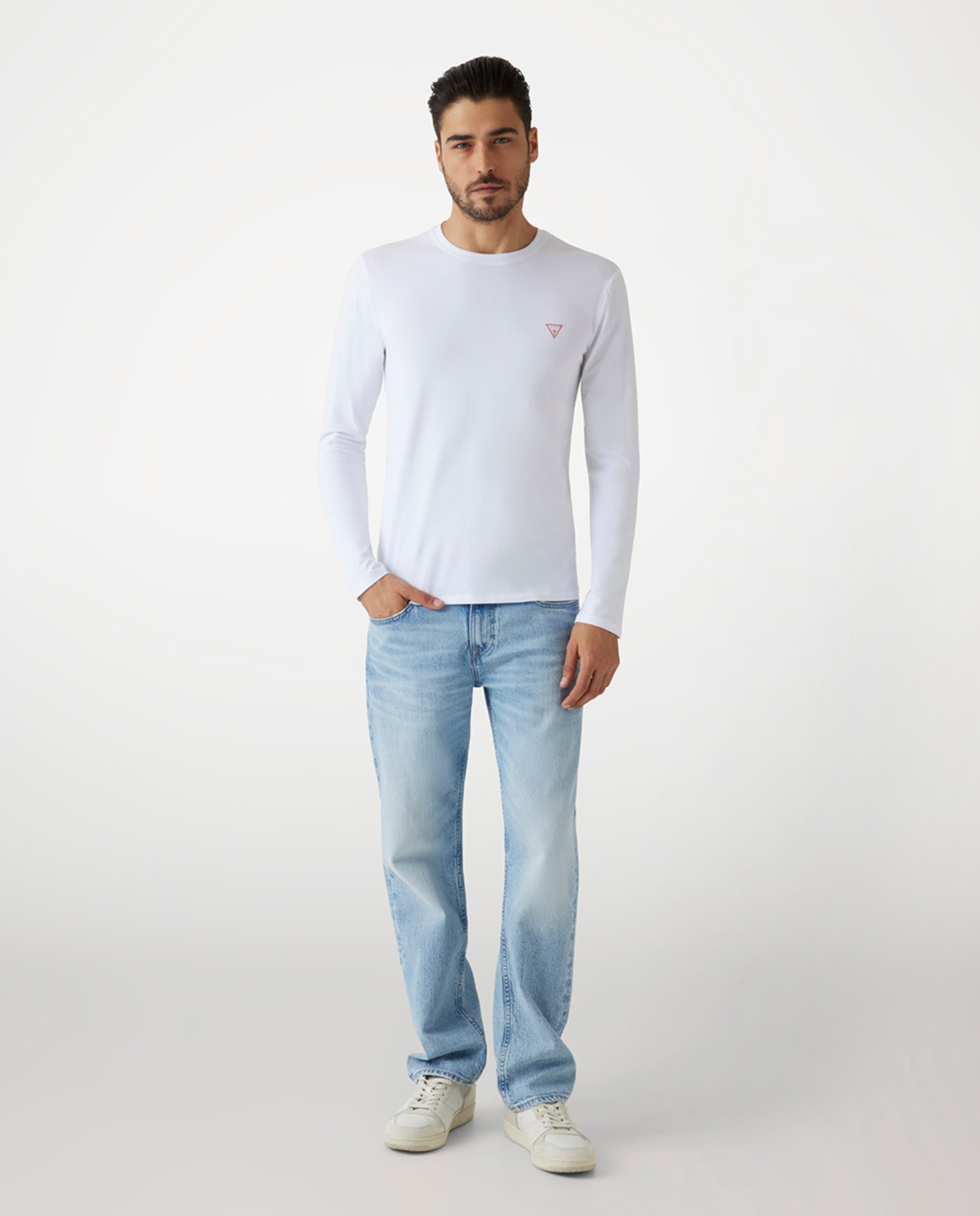 Imagen 5 de Camiseta de manga larga de hombre - Guess - Blanco Blanco