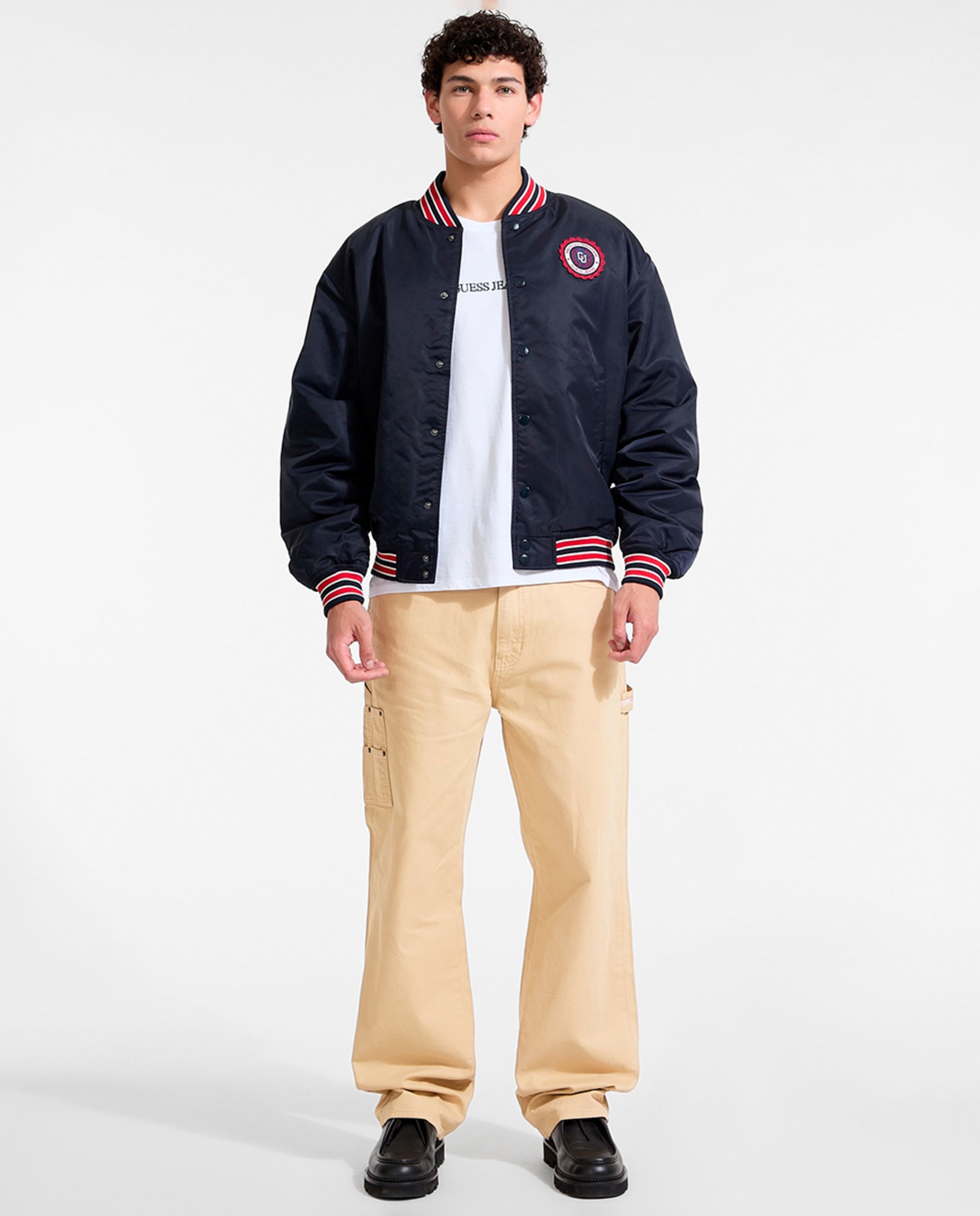 Chaqueta Bomber En Azul Marino De Lacoste | ASOS