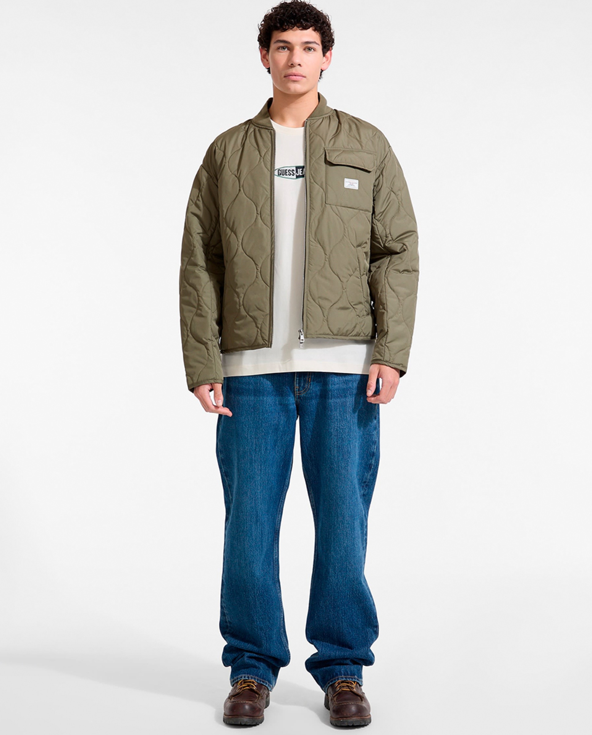 Casaco acolchoado Verde-militar-5