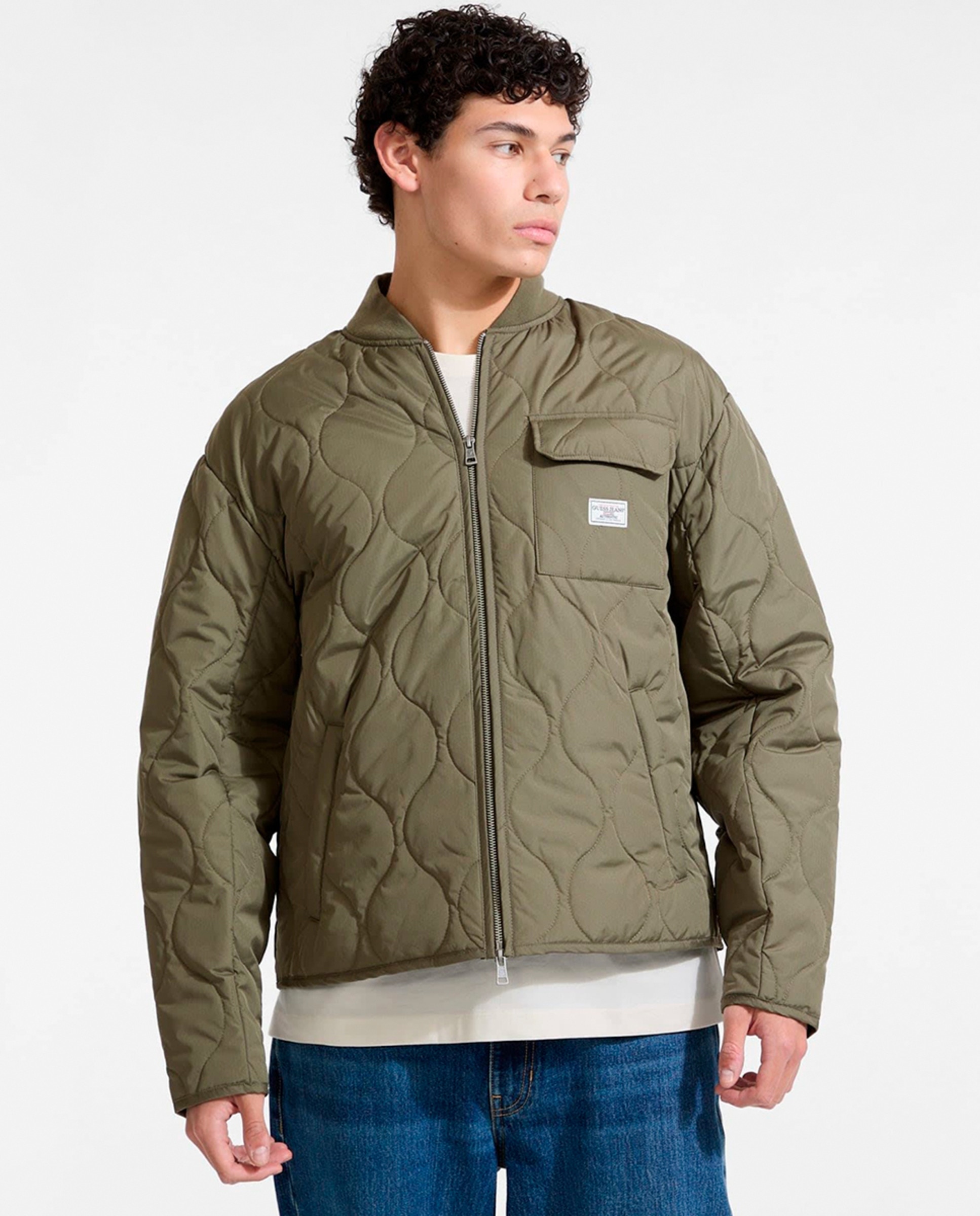 Casaco acolchoado Verde-militar-3