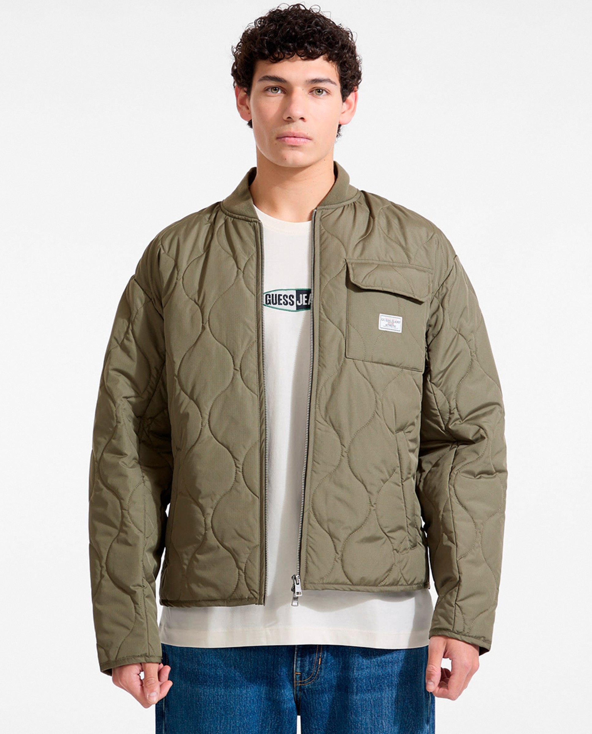 Casaco acolchoado Verde-militar-1