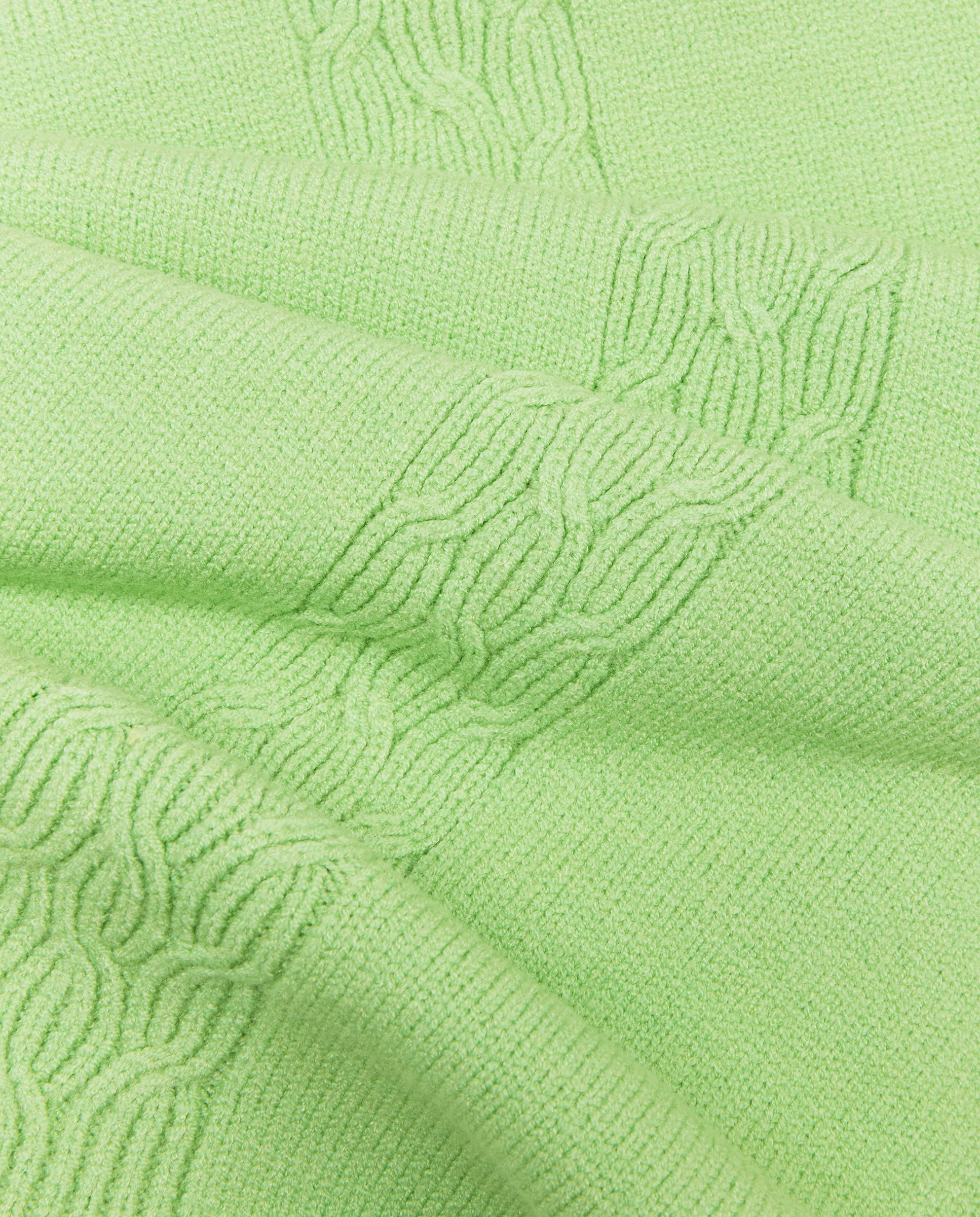 Cachecol com Trança Verde-claro-4