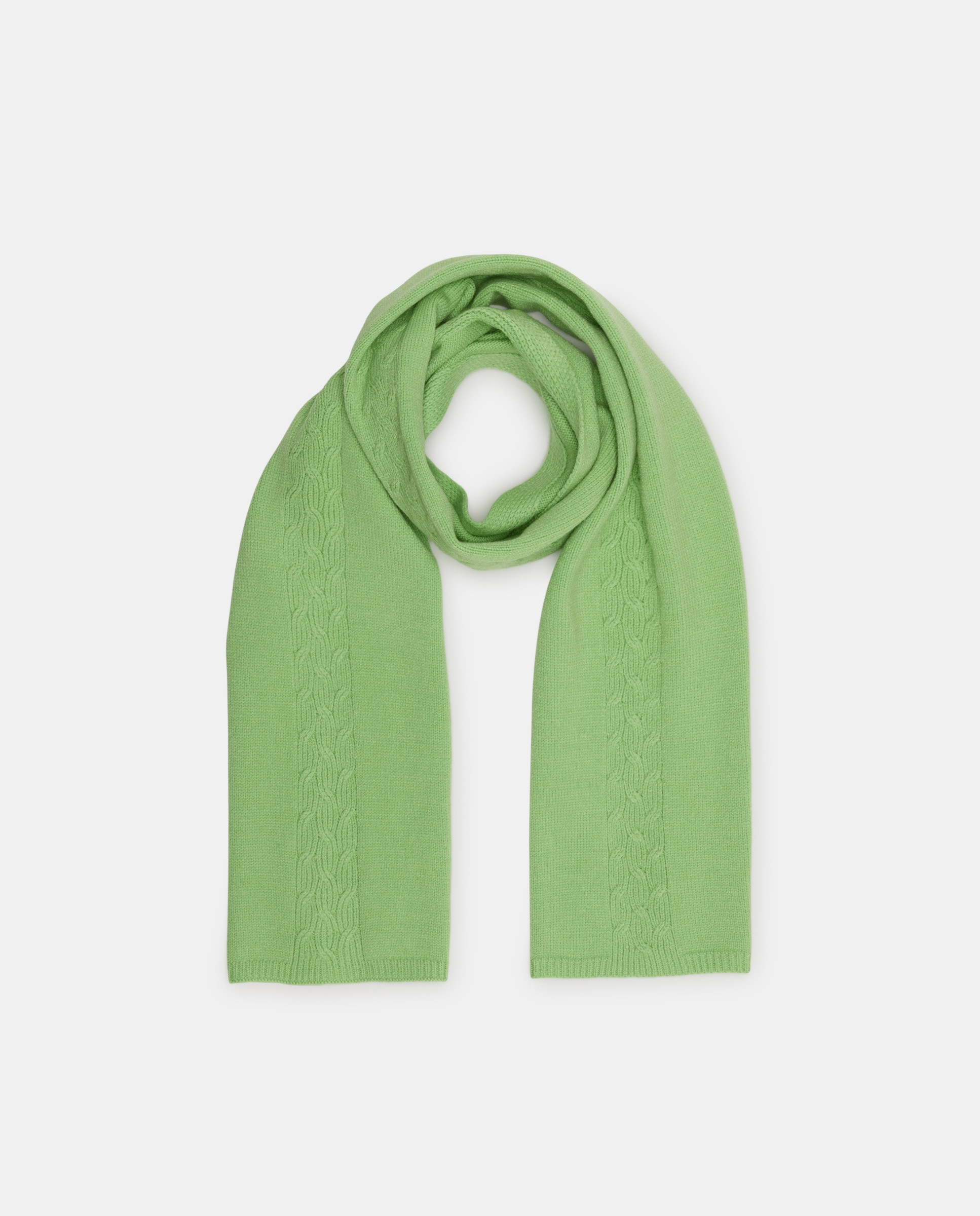 Cachecol com Trança Verde-claro-2