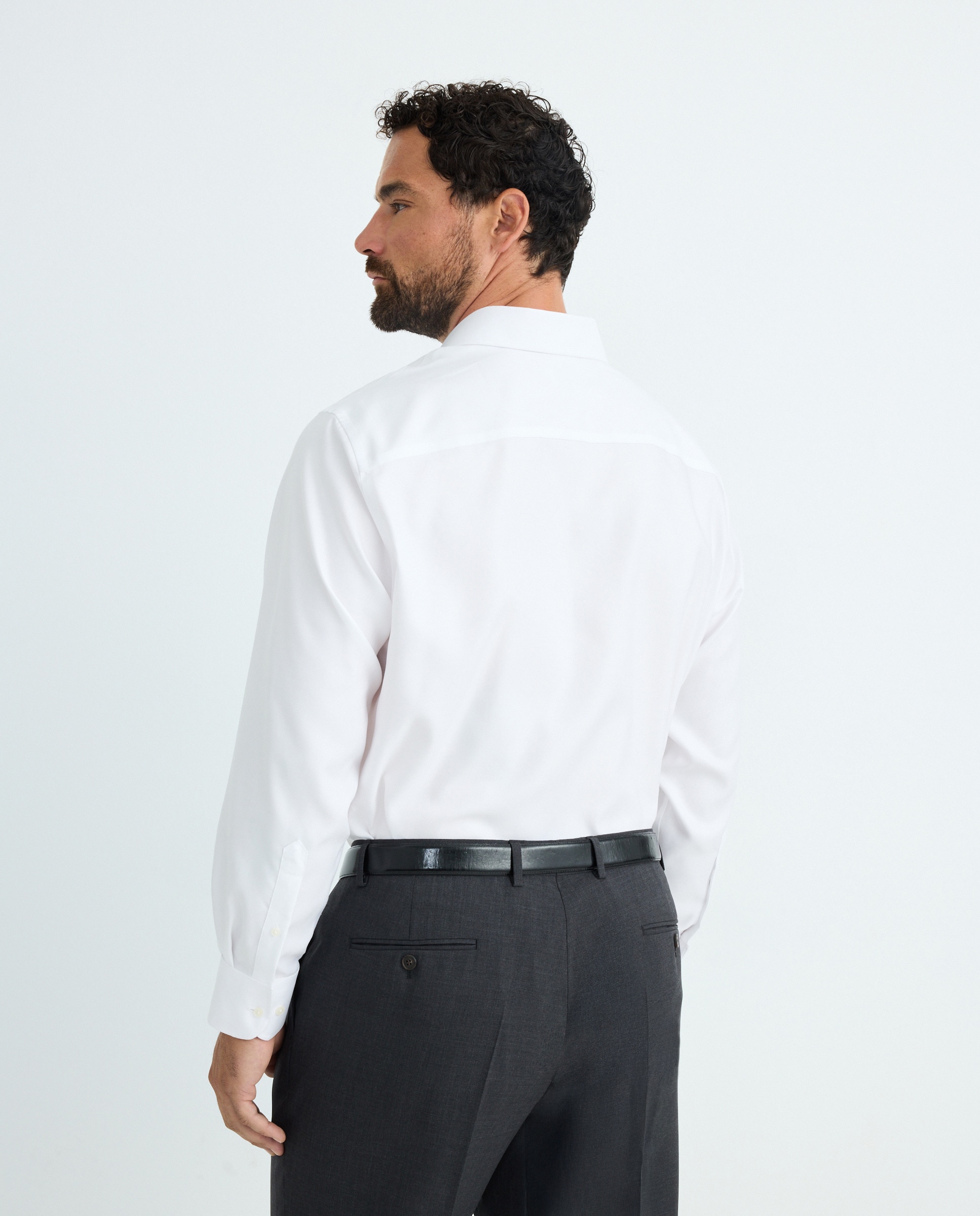 Camisa vestir non iron hombre manga larga tallas grandes - Emidio Tucci - Blanco Blanco-4