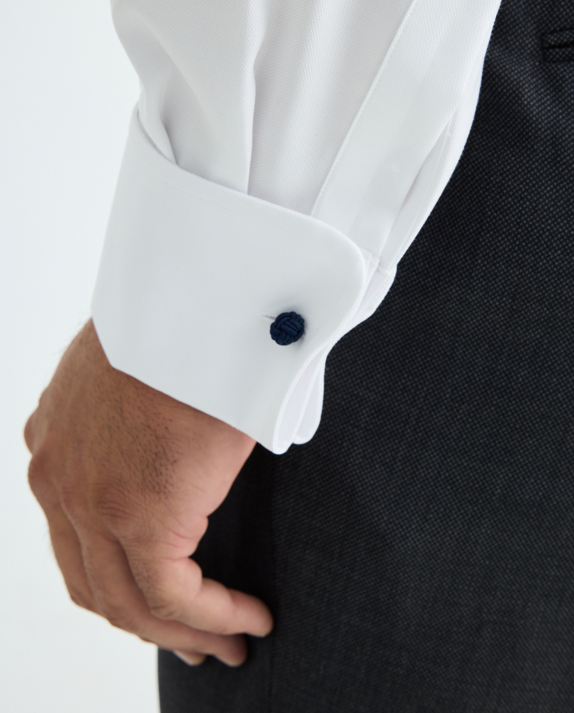 Camisa Clássica Non Iron com Manga Comprida Tamanhos Grandes Branco-3