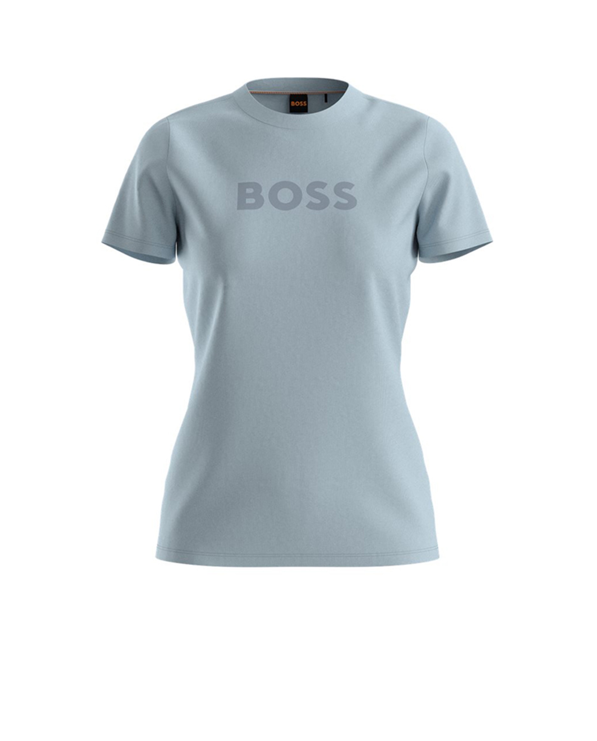 T-shirt de Algodão com Manga Curta Azul-claro-1