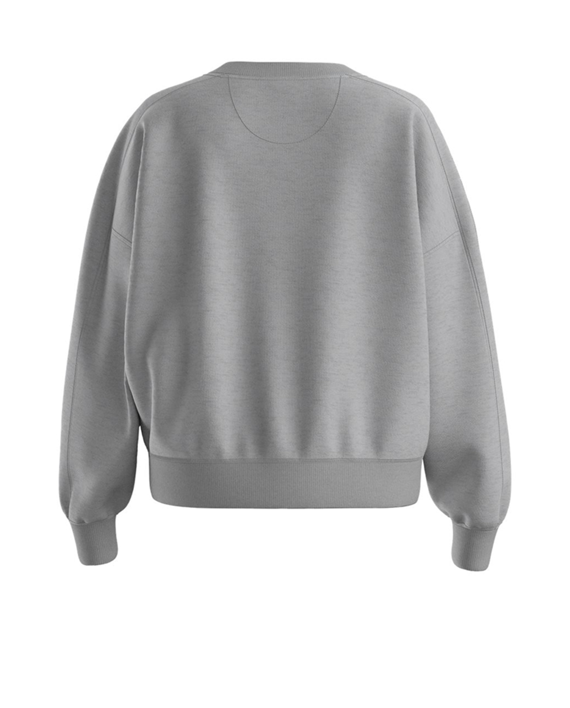 Sweatshirt de Algodão com Manga Comprida Cinzento-2