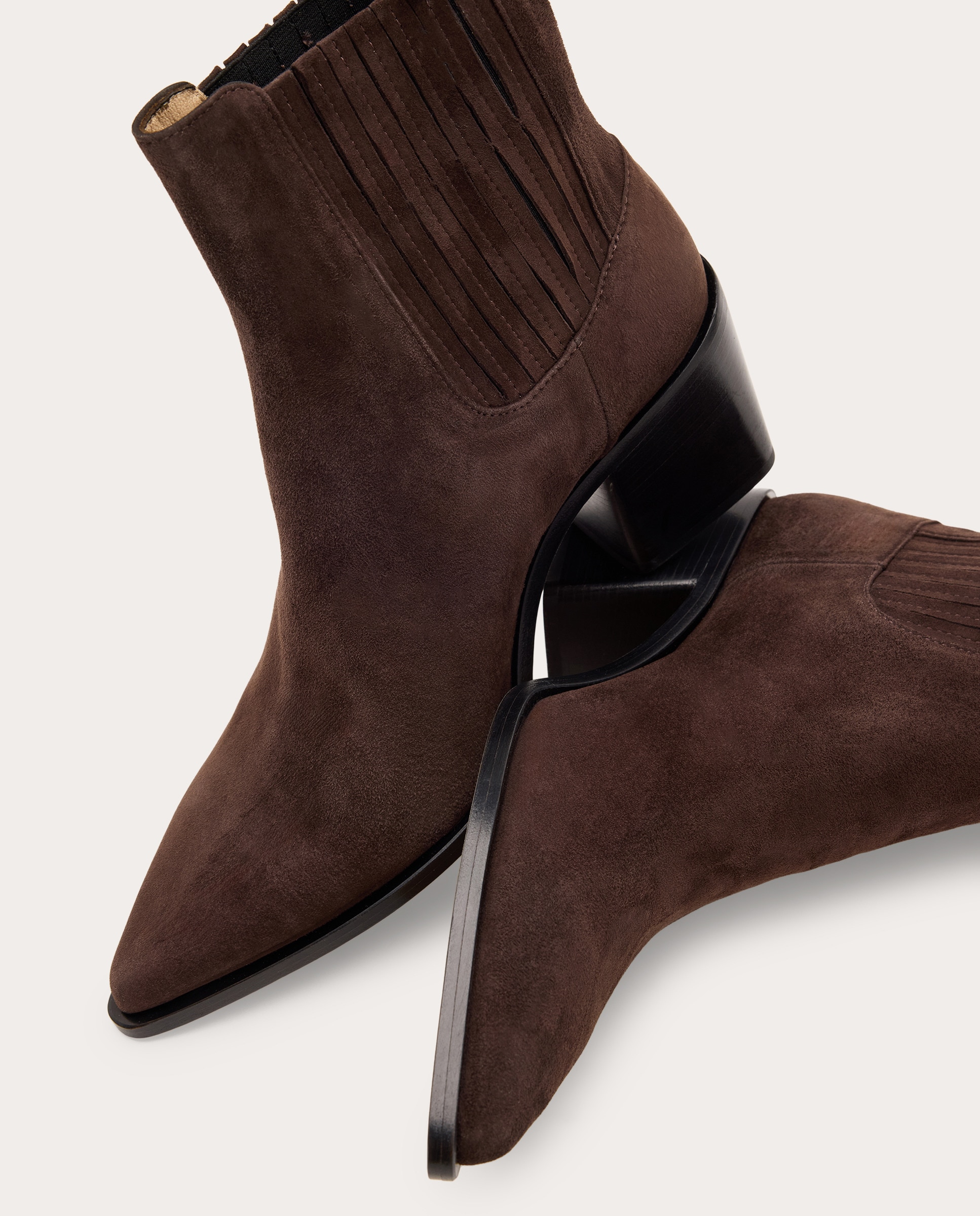 Botines Juliette de ante Marrón oscuro-4