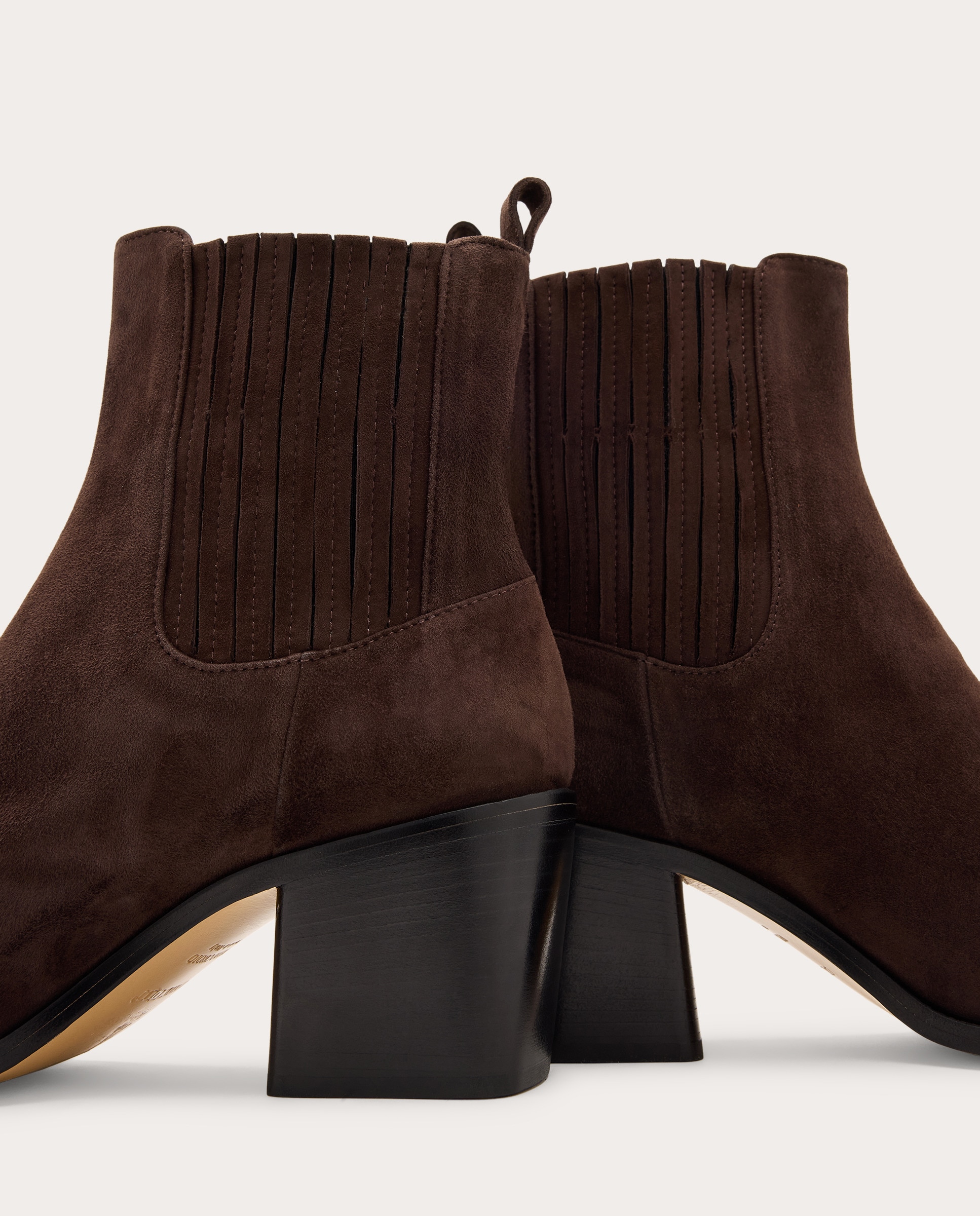 Botines Juliette de ante Marrón oscuro-5