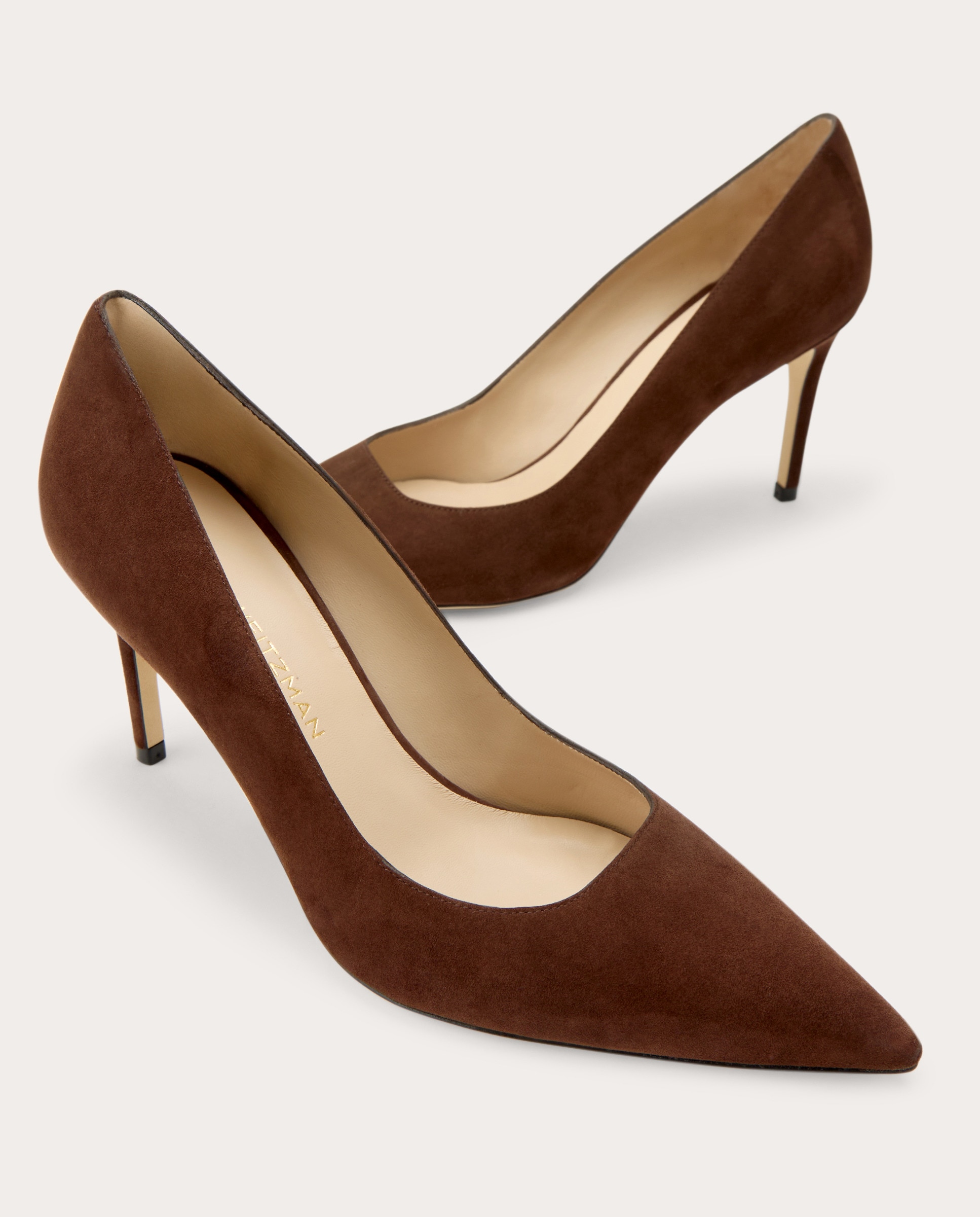 Zapatos de tacón Stuart de ante Camel-5