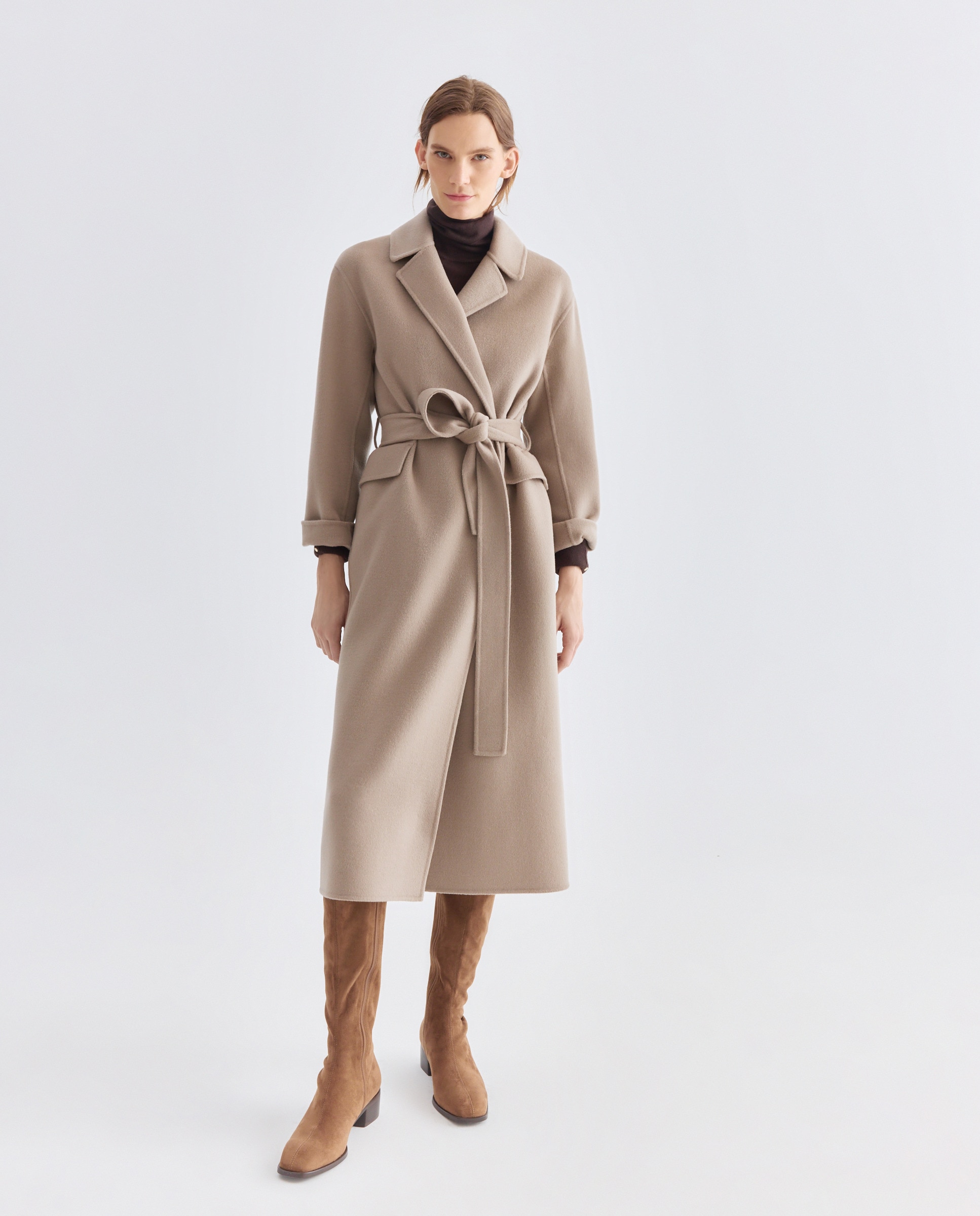 Botas de Salto Baixo com Elástico 730 Camel-5