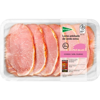 lomo de cerdo extra 50% Duroc adobado sin gluten peso aproximado bandeja 600 g - El Corte Ingles