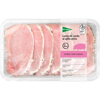 lomo de cerdo extra 50% Duroc al ajillo sin gluten peso aproximado bandeja 600 g - El Corte Ingles
