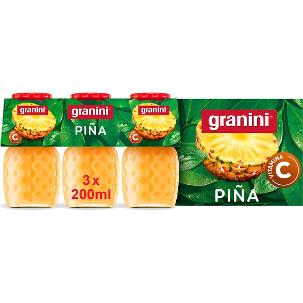 pineapple nectar 3-pack bottles 200 ml (glass container)