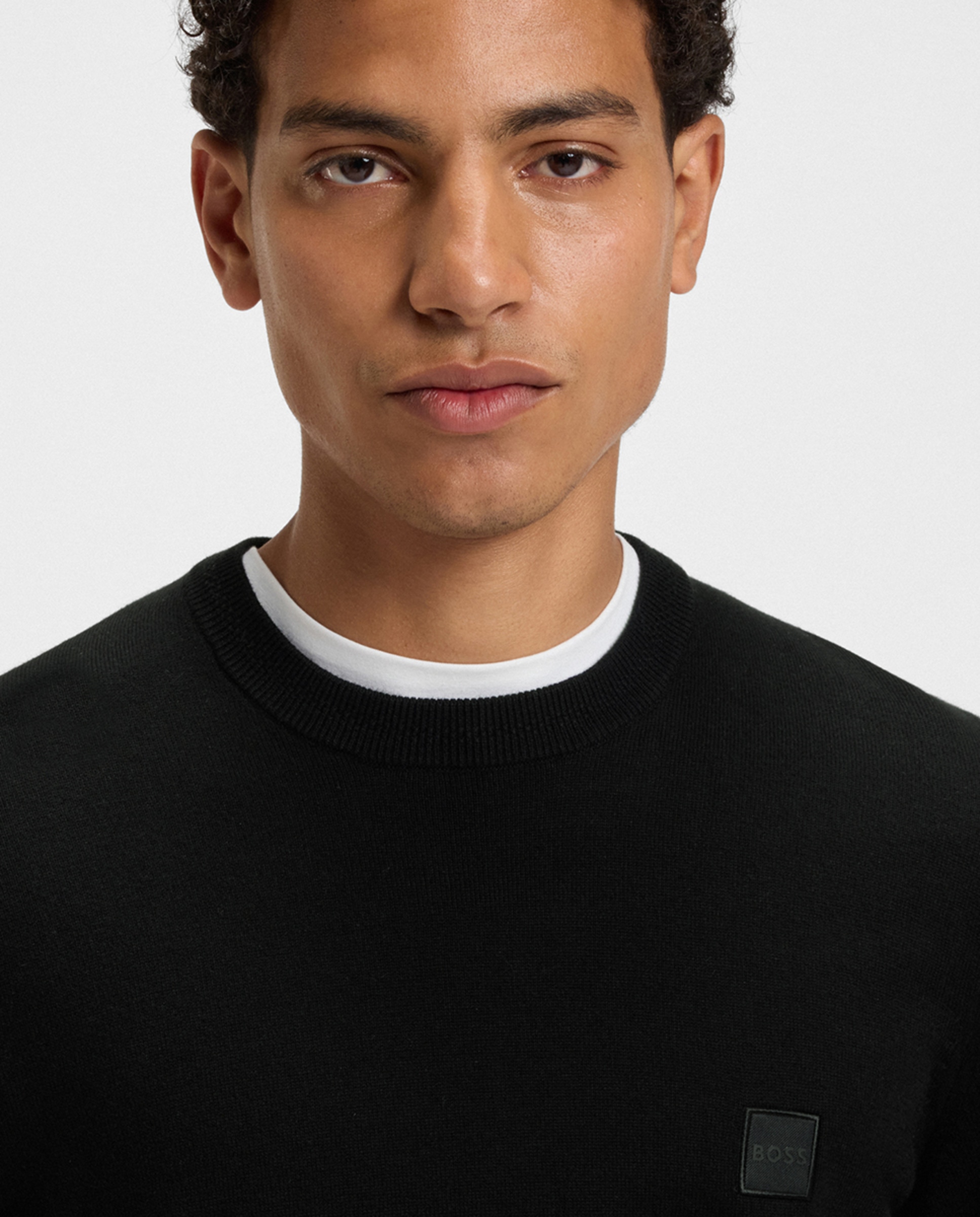 Camisola de Malha com Manga Comprida Preto-2