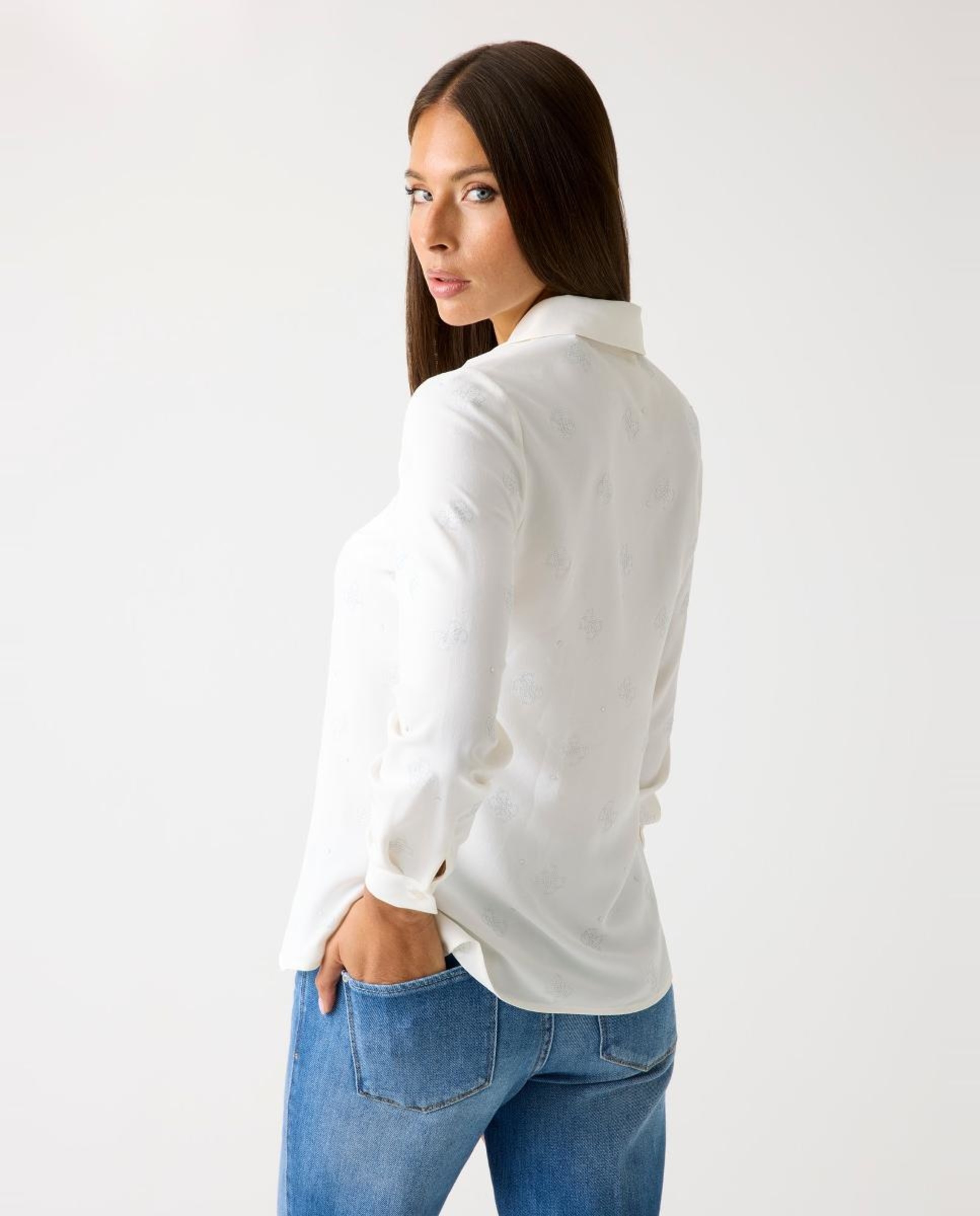Camisa de manga comprida Branco-3