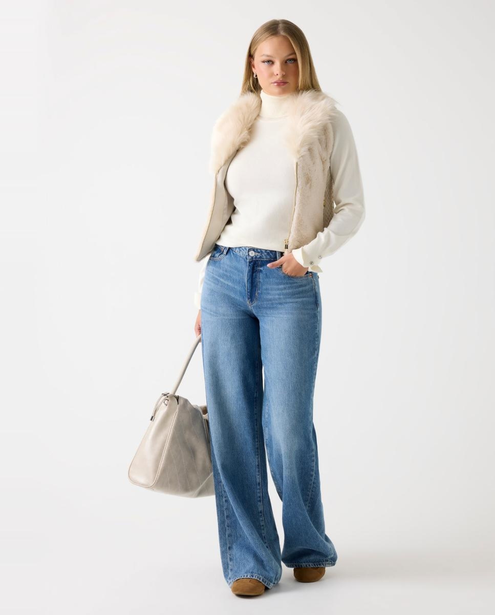 Colete em Polipele Bege-2