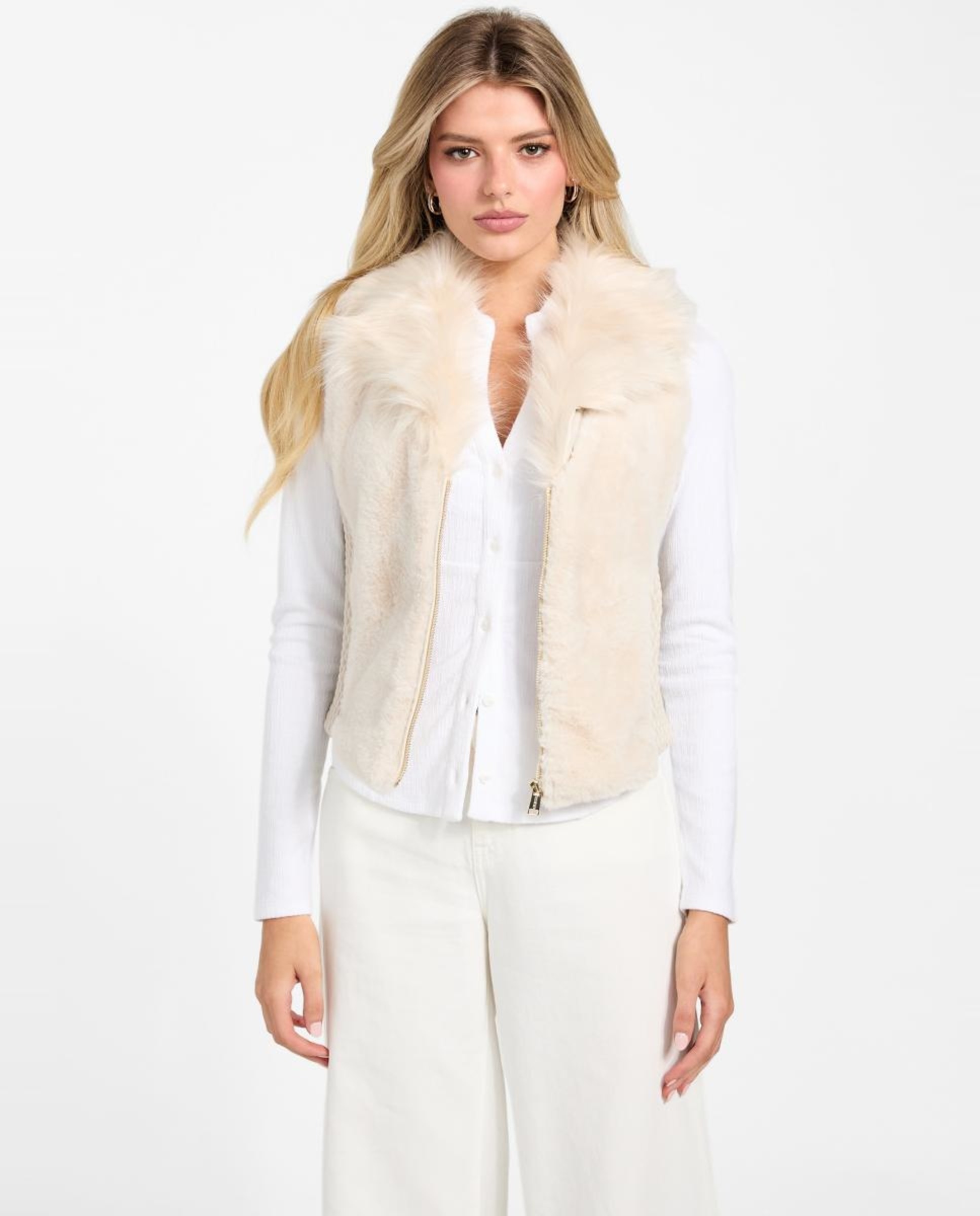 Colete em Polipele Bege-1