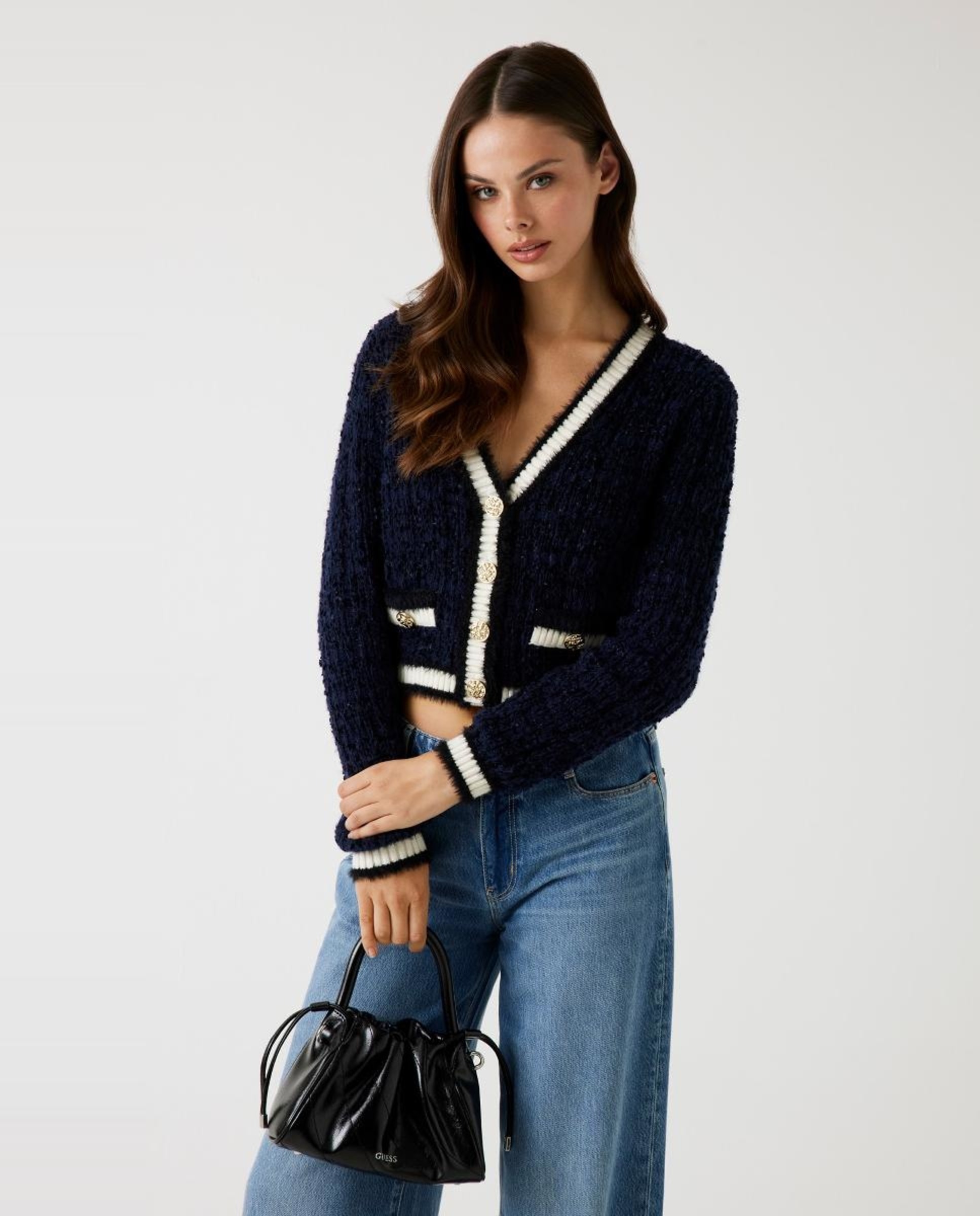 Cardigan de Manga Comprida Multicolor-1