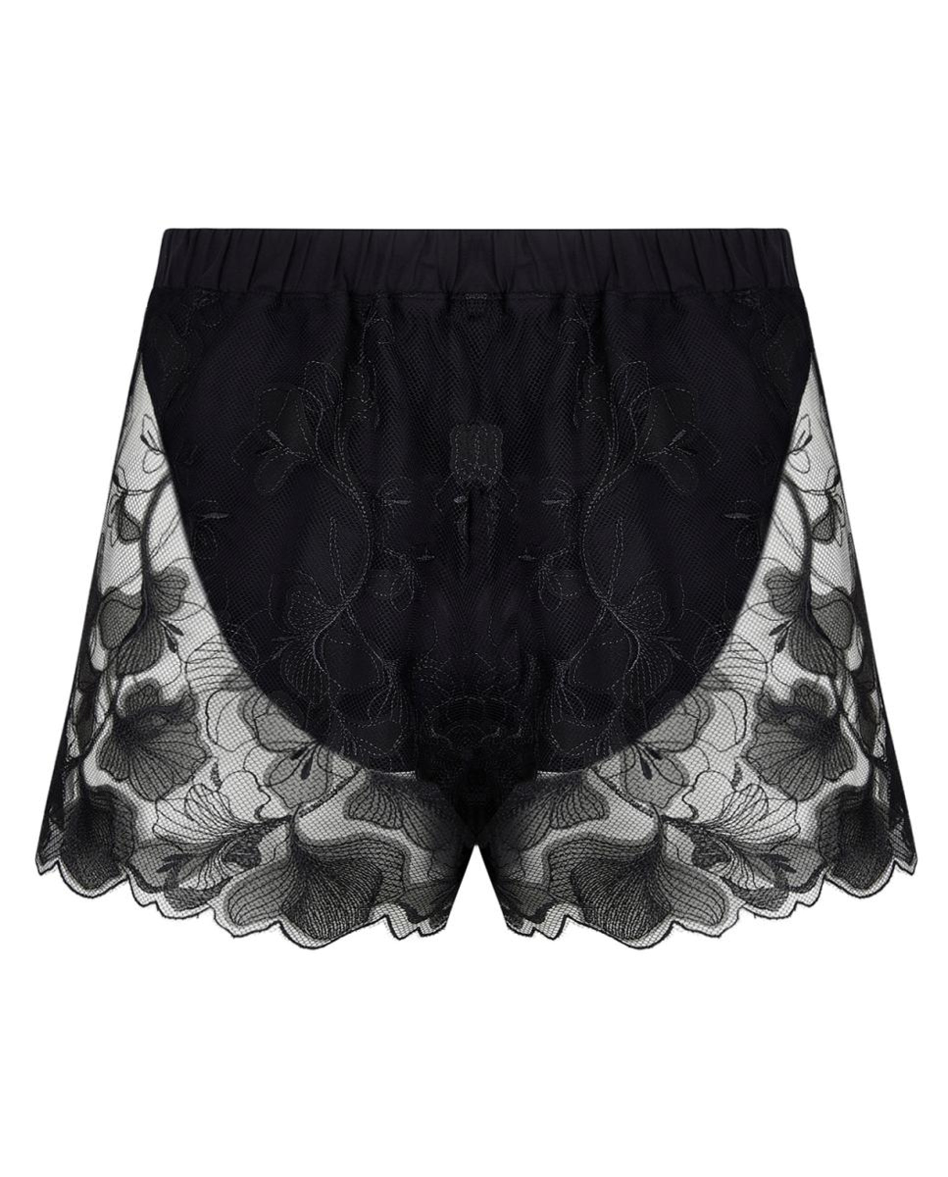 Calções Rendilhados Preto-6