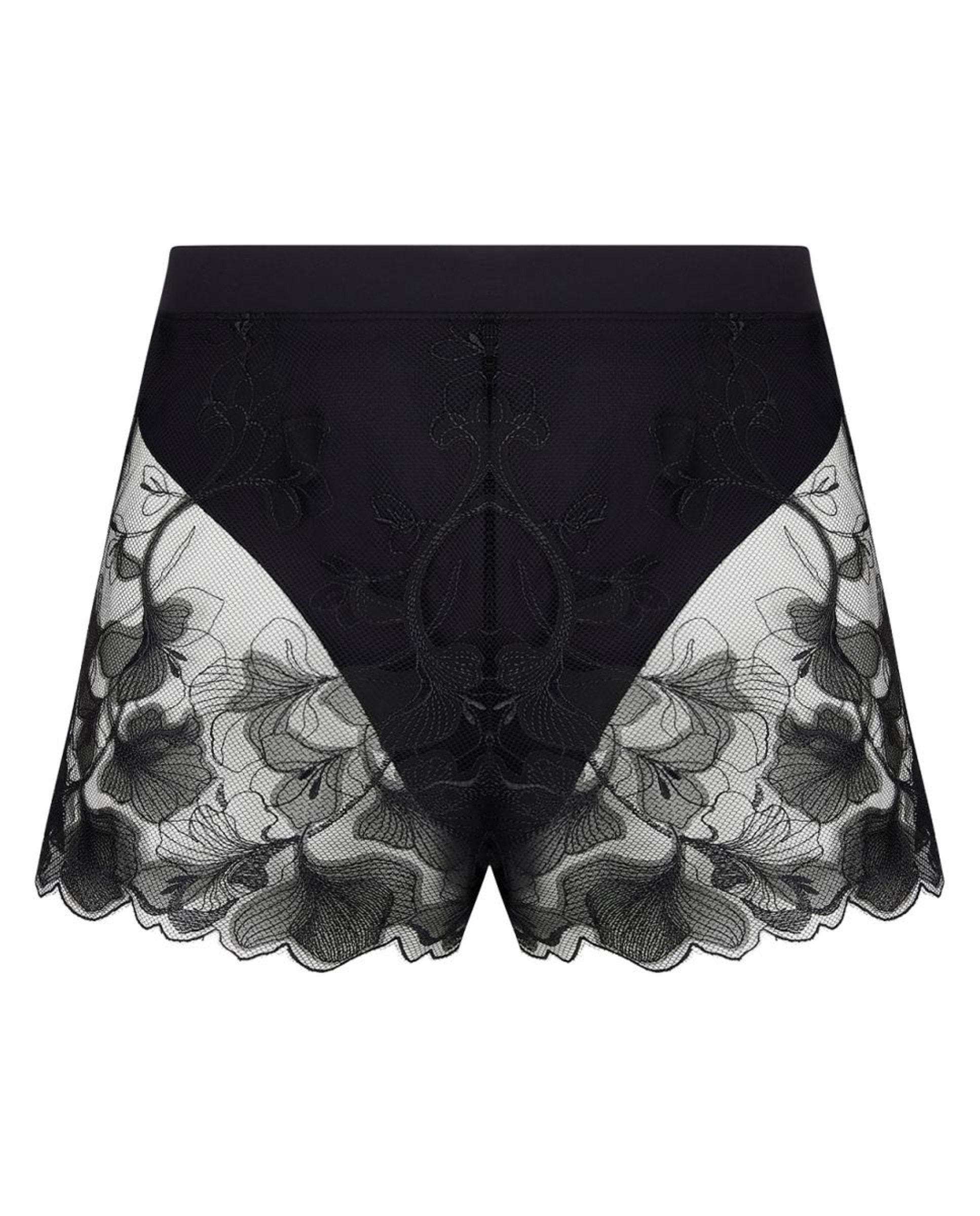 Calções Rendilhados Preto-5