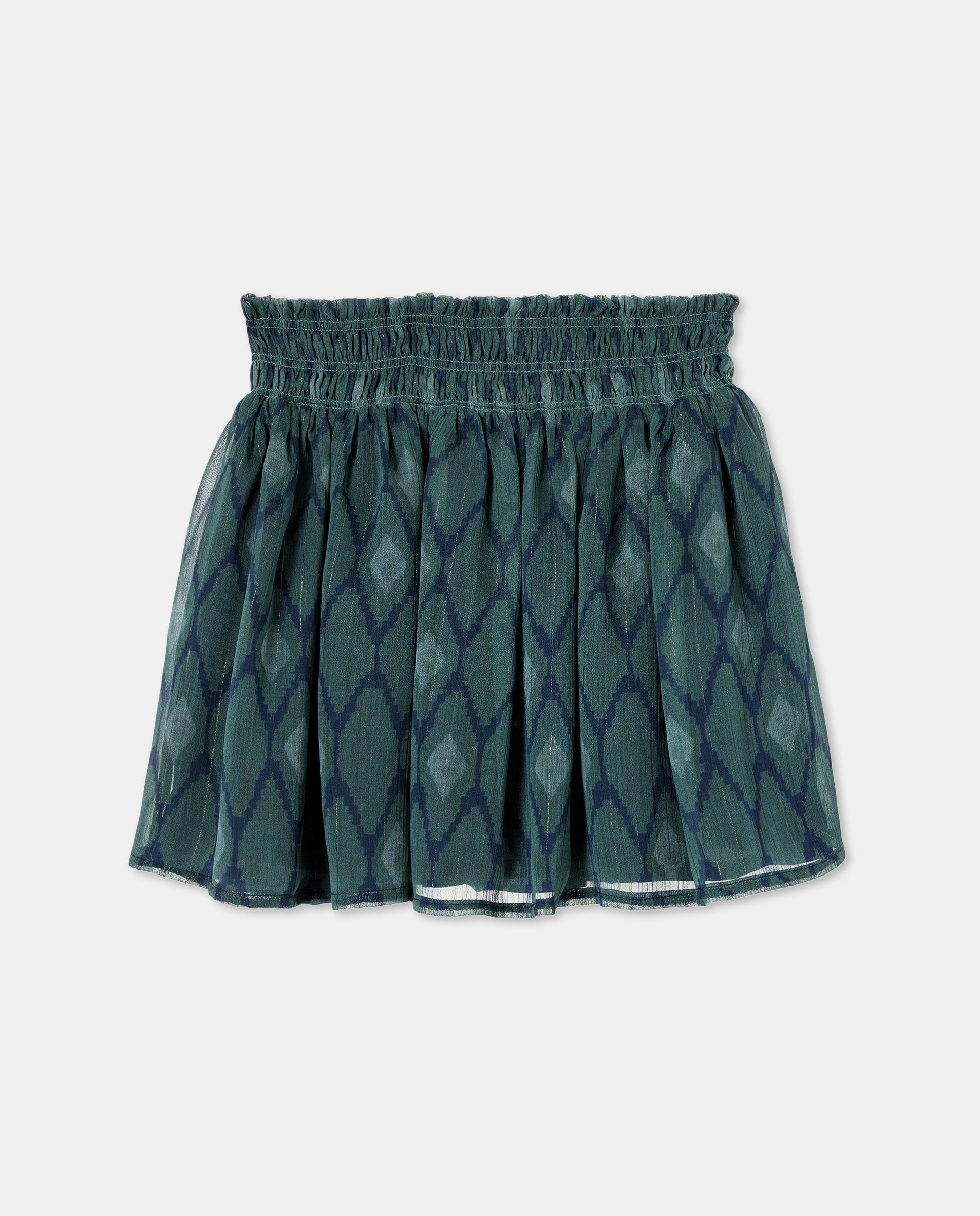 Blusa de Chiffon com Detalhe em Fio Metalizado, Franzidos e Manga Comprida Vermelho-4