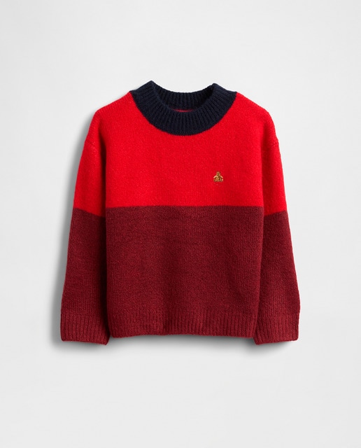 Imagen 0 de Suéter de bebé y niño pequeño colorblock con cuello alto