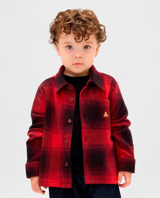 Imagen 0 de Camisa para bebés y niños pequeños a cuadros con botones al frente