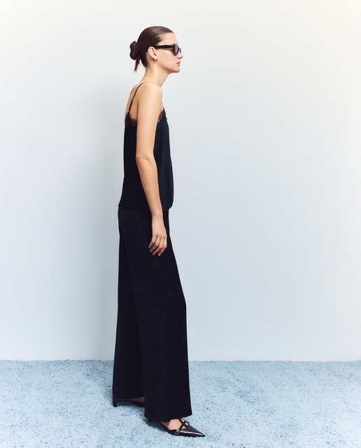 Imagen 0 de PANT CIRCULAR TERCIOPELO PLISADO