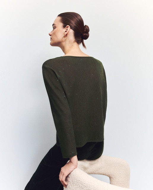 Imagen 0 de Jersey lentejuelas cuello barco