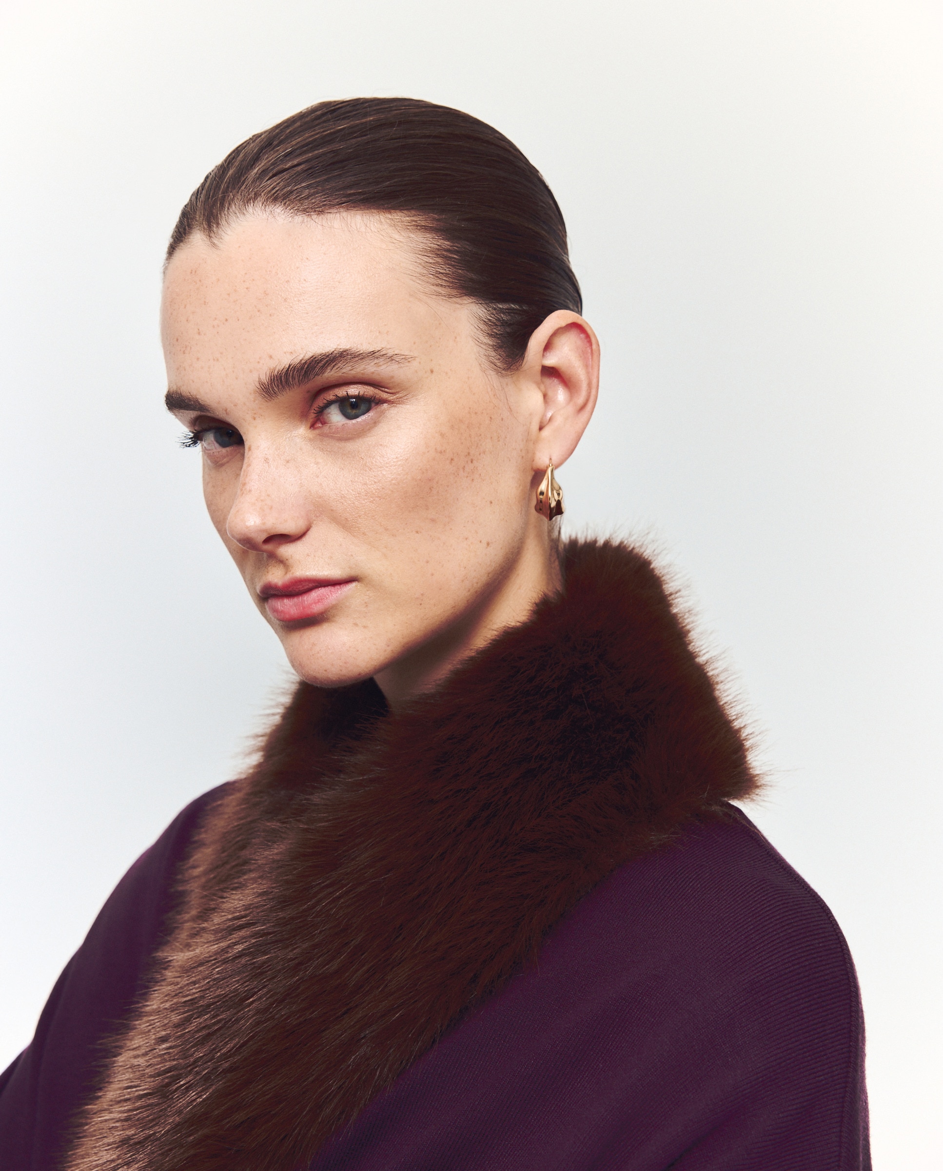 Sobretudo Comprido com Pelo 291 Beringela-4