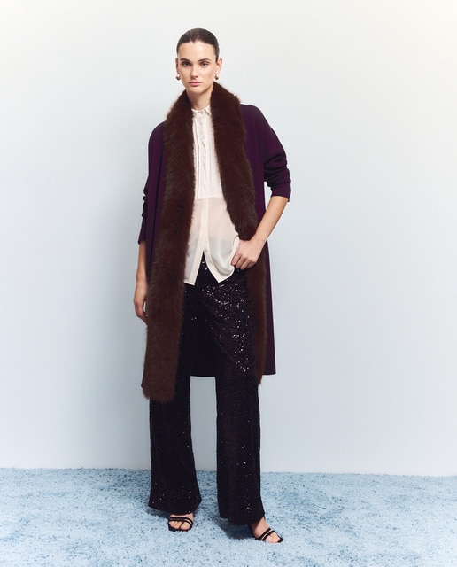 Imagem 0 de Sobretudo Comprido com Pelo