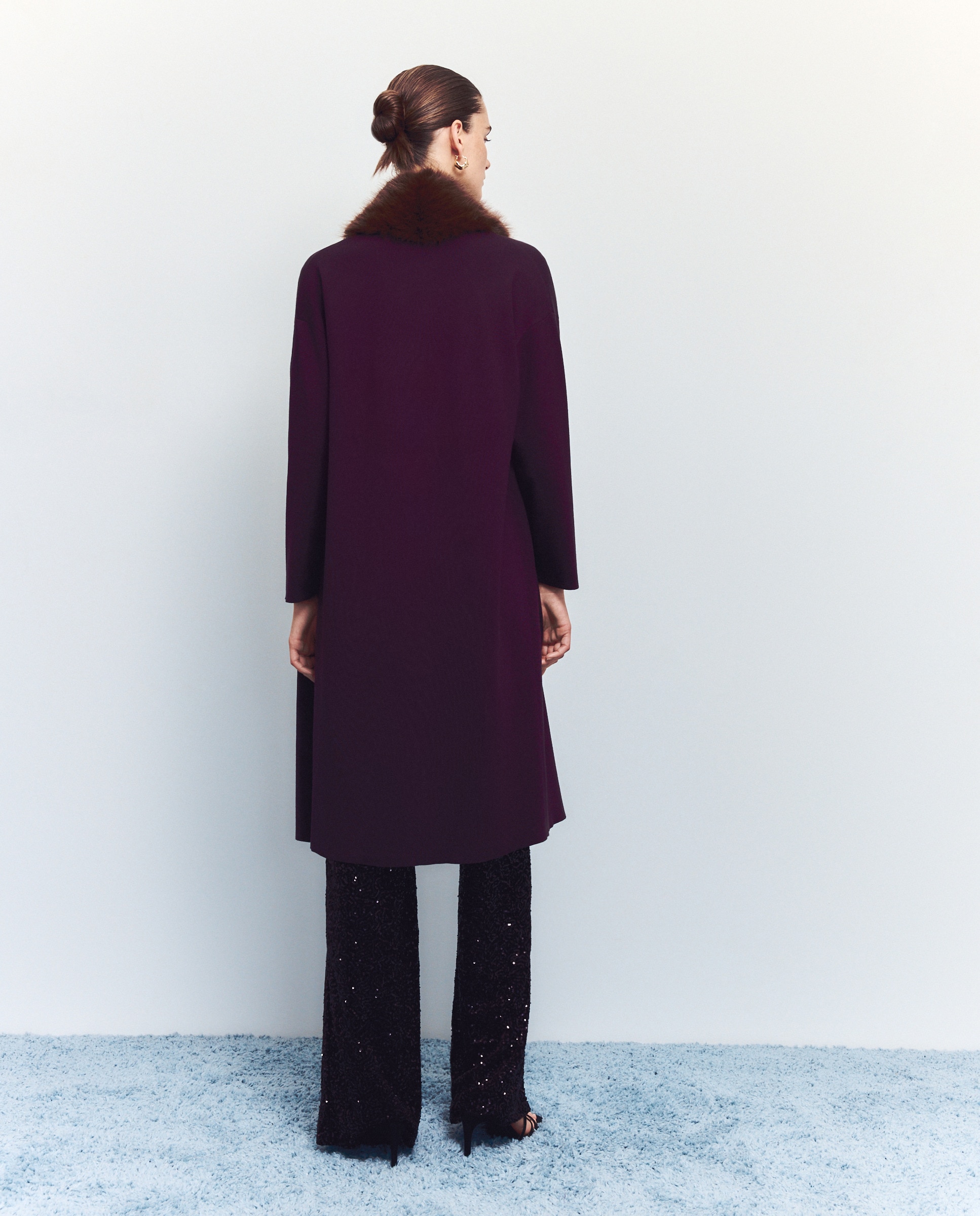 Sobretudo Comprido com Pelo 291 Beringela-5