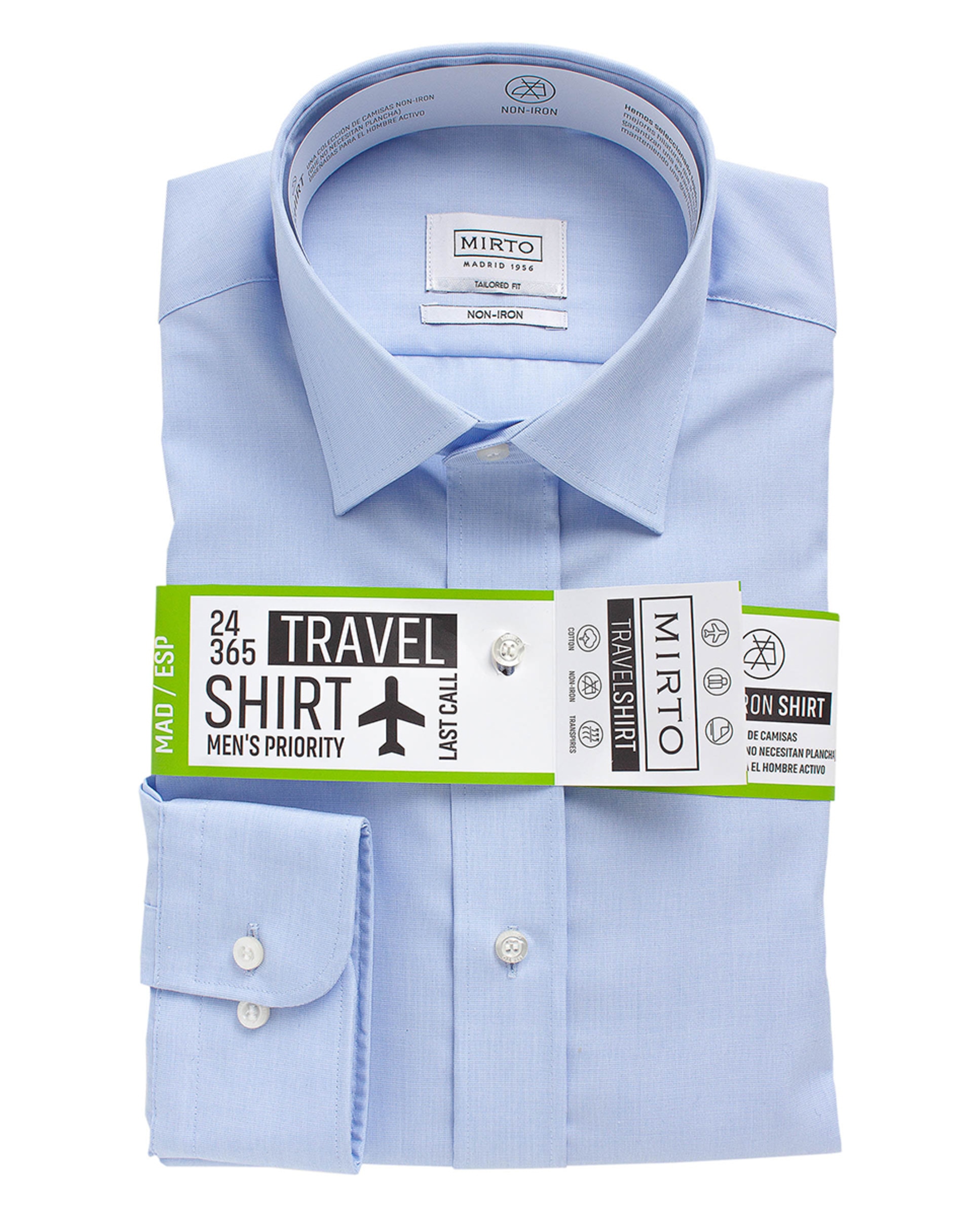 Camisa aos Quadrados Semi-Cintada Travelshirt Azul-4