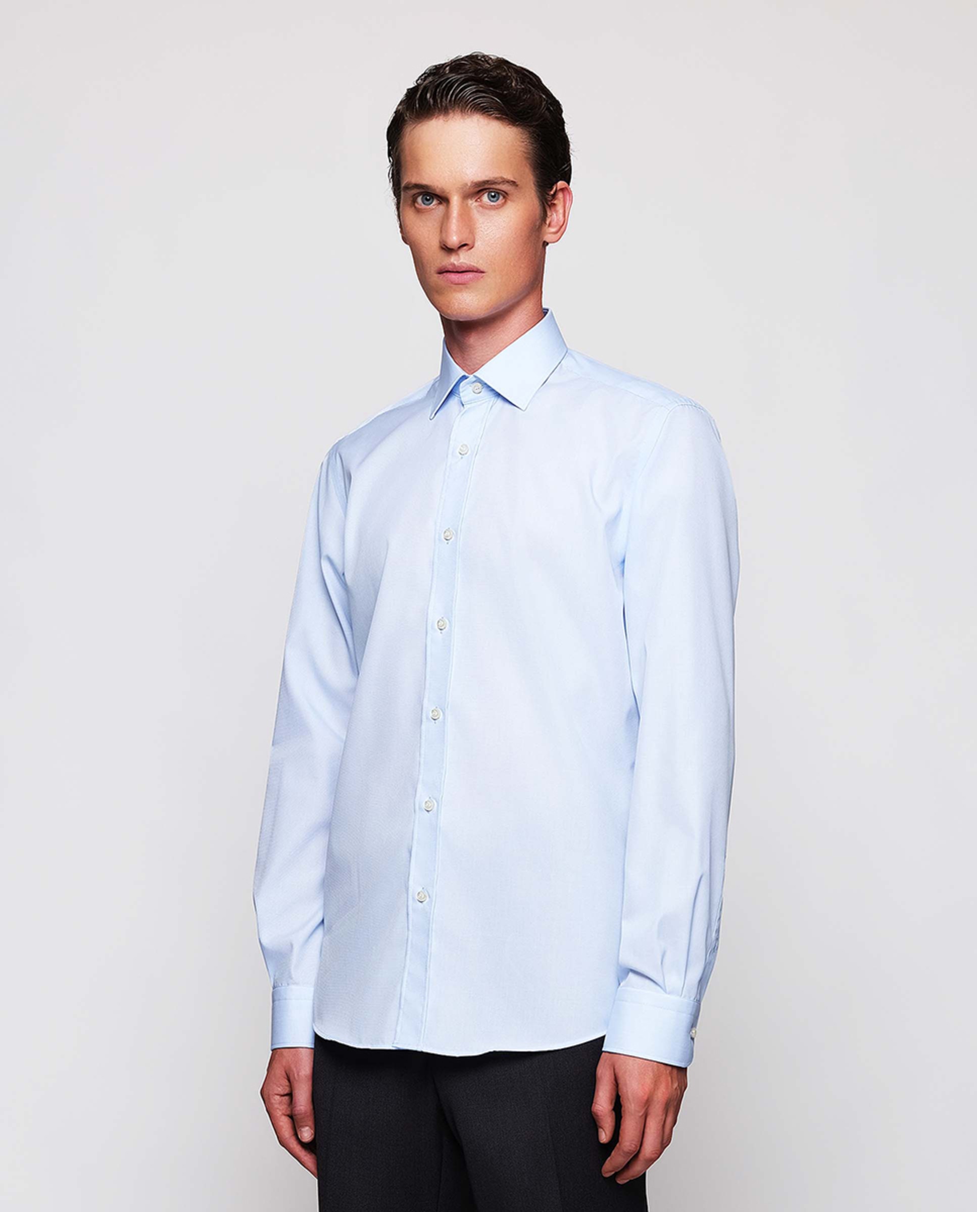 Camisa aos Quadrados Semi-Cintada Travelshirt Azul-1