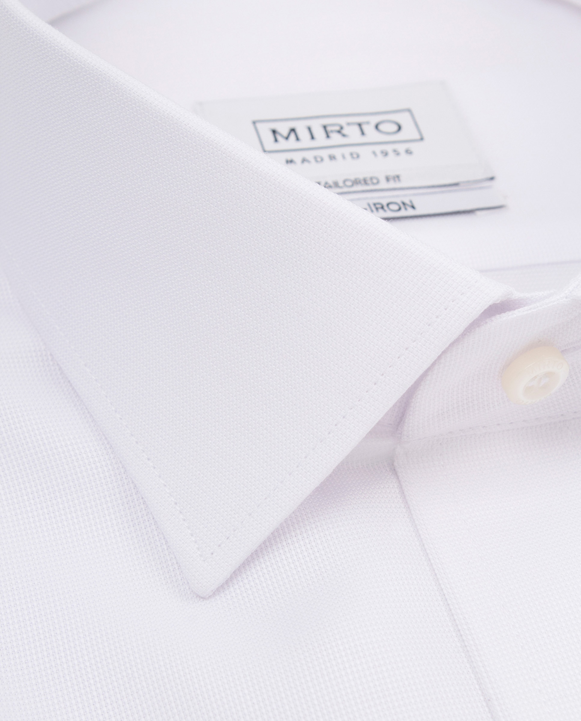 Camisa cuadros semi-entallada travelshirt - Mirto - Blanco Blanco-5