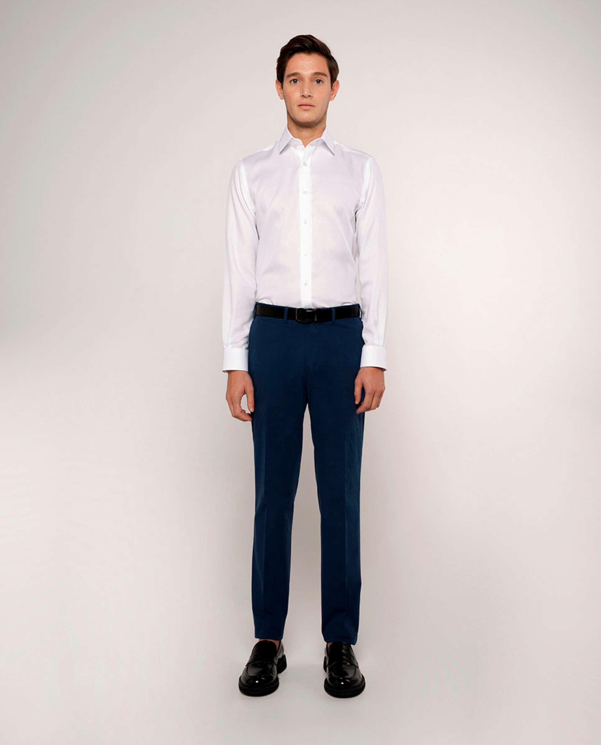 Camisa cuadros semi-entallada travelshirt - Mirto - Blanco Blanco-6