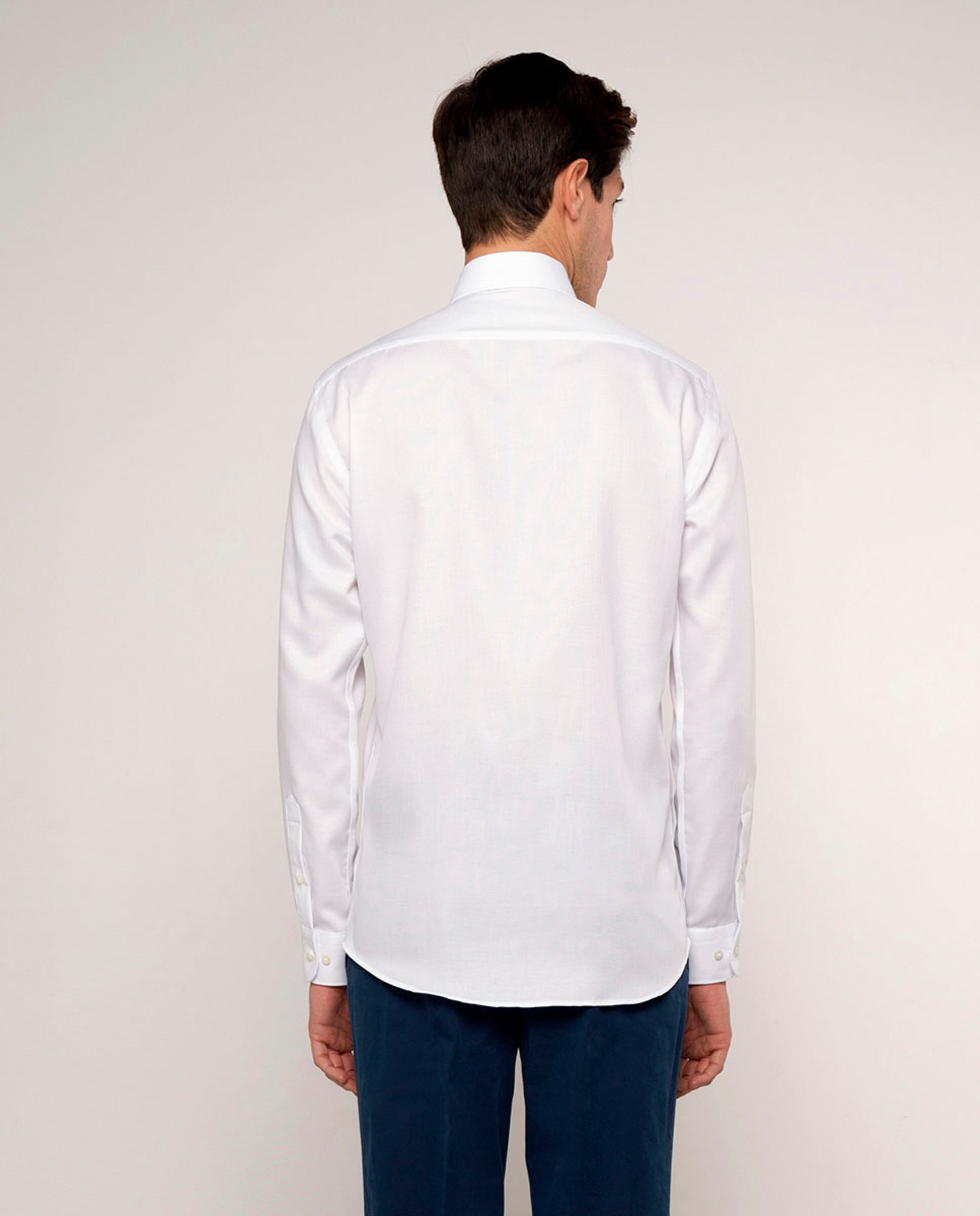 Camisa cuadros semi-entallada travelshirt - Mirto - Blanco Blanco-2
