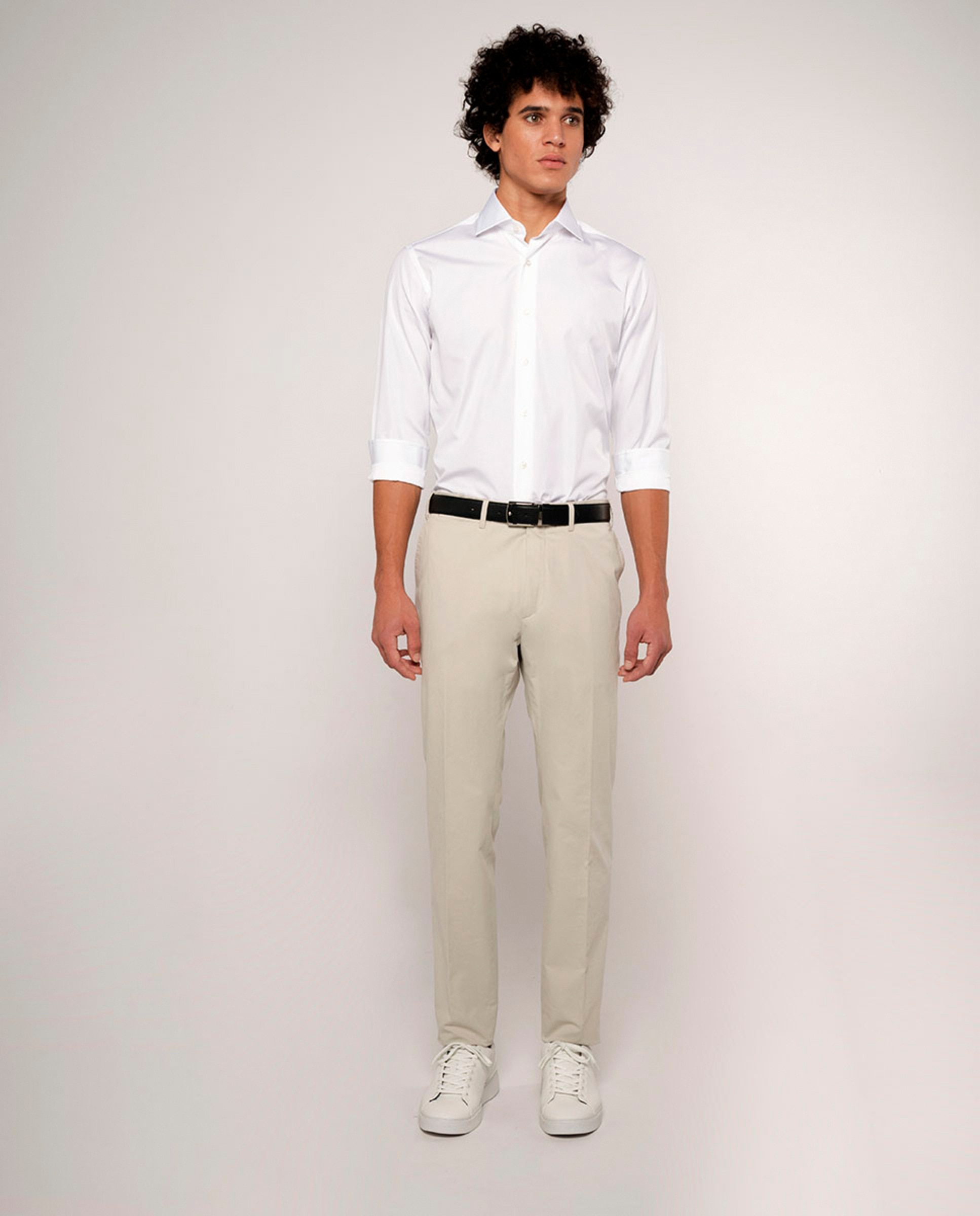 Camisa Formal com Manga Comprida Branco-4