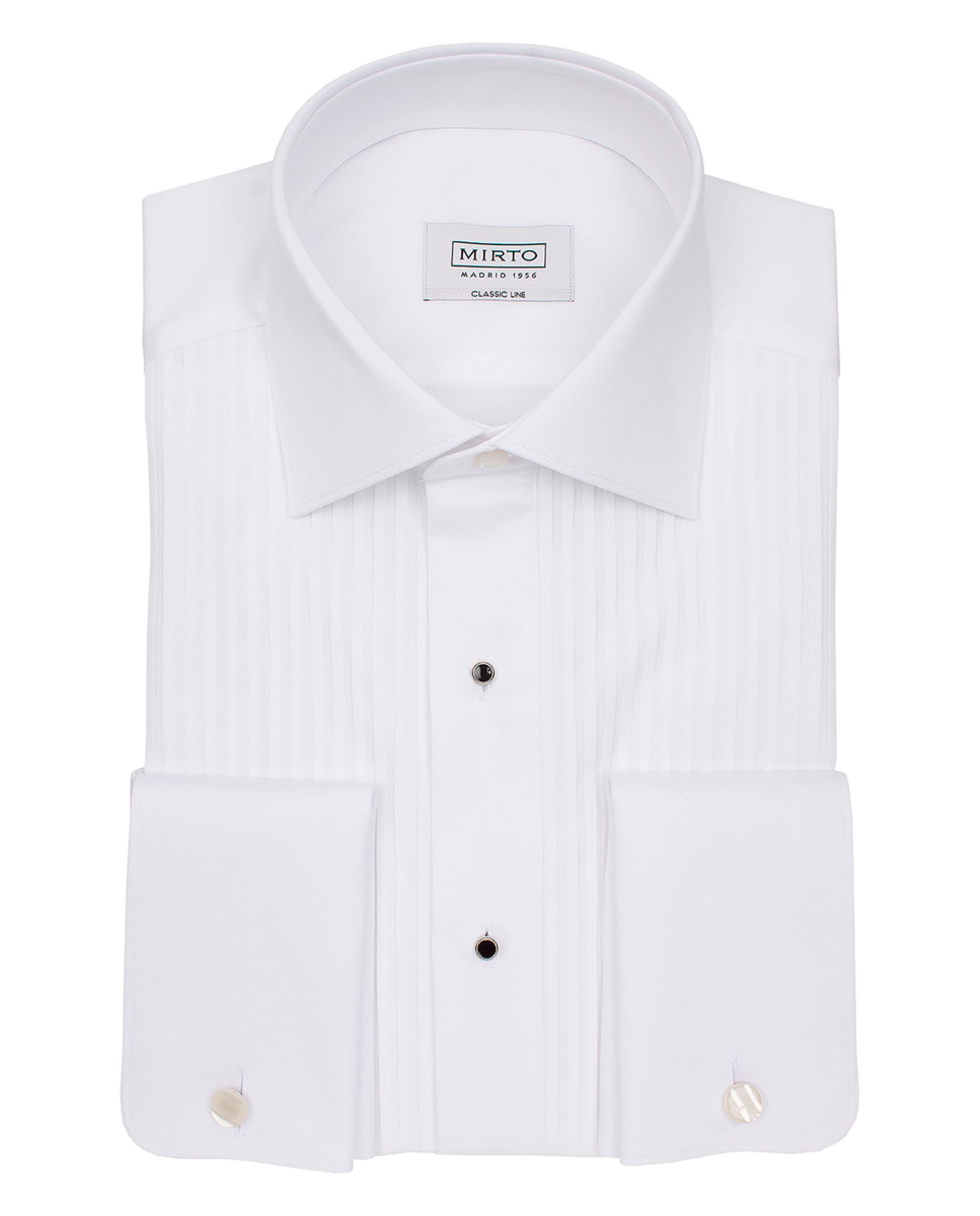 Camisa Smoking com Plissado à Frente Branco-3